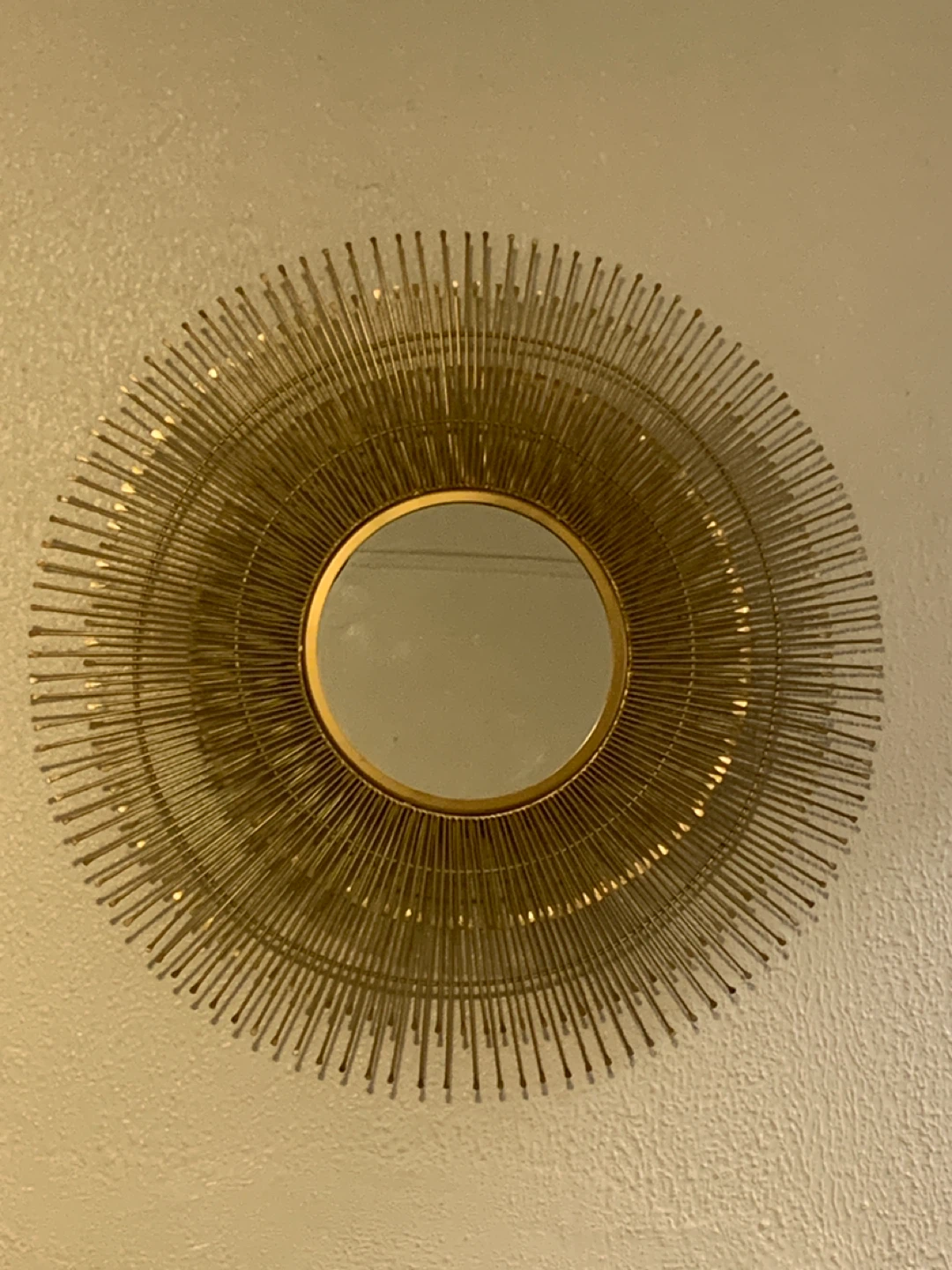 Metal Gold Sunburst Mirror