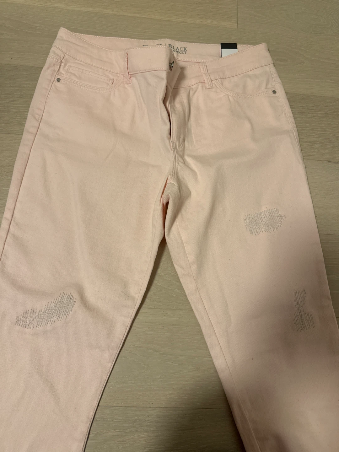 New White House Black Market Pink Skinny Ankle Jeans Size 10 - photo 2