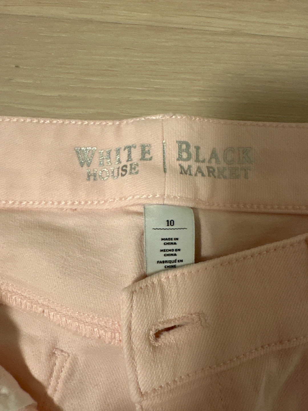 New White House Black Market Pink Skinny Ankle Jeans Size 10 - photo 3