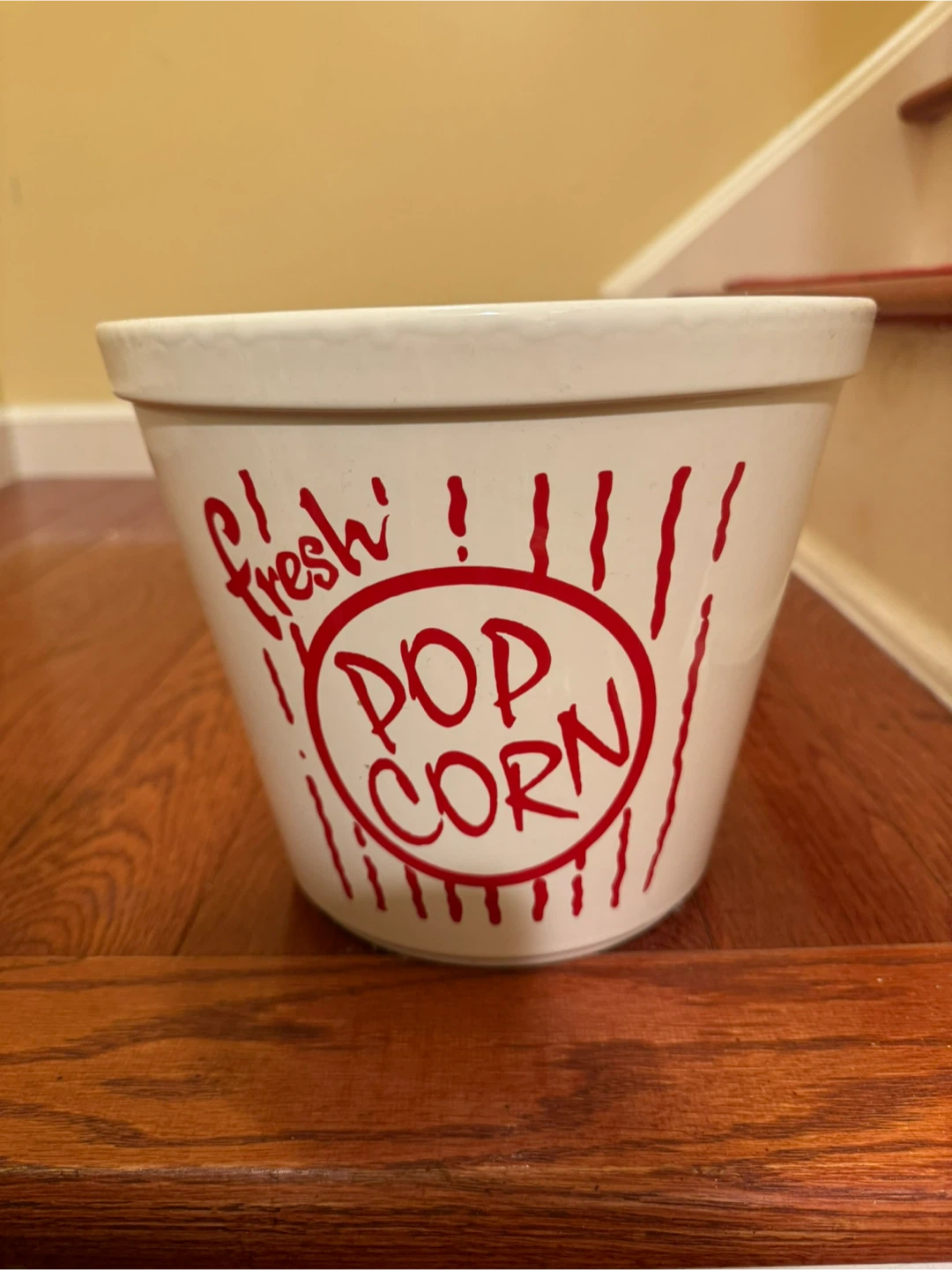 Porcelain Popcorn Bowl and 5 Reusable Popcorn Containers