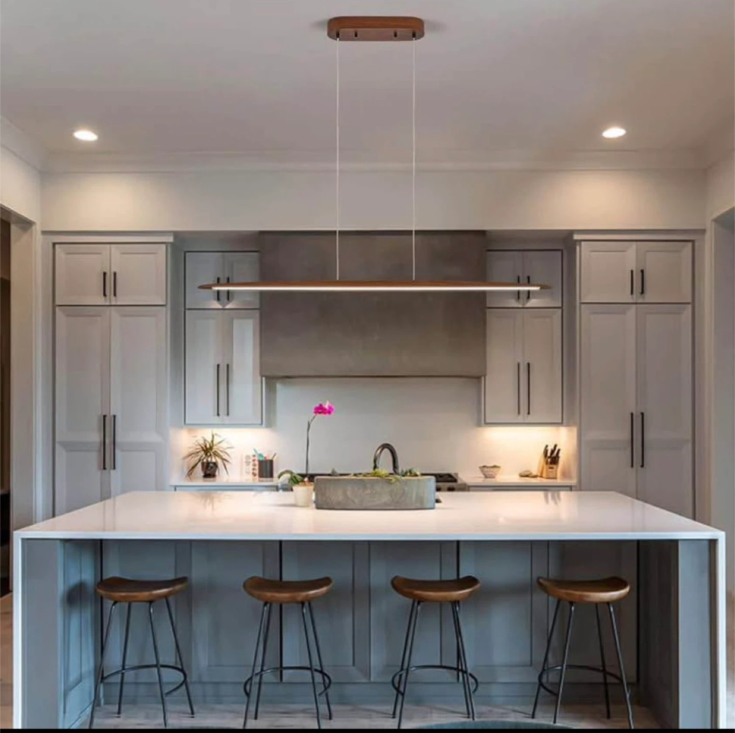 Wood Integrated LED Pendant Light