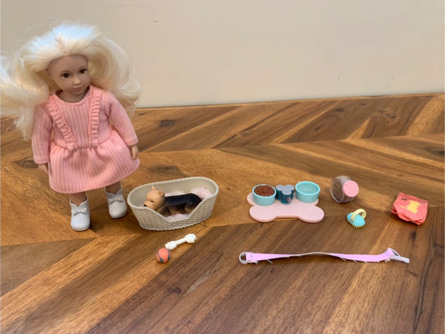 Mini Doll with Dog Accessories Set - photo 2