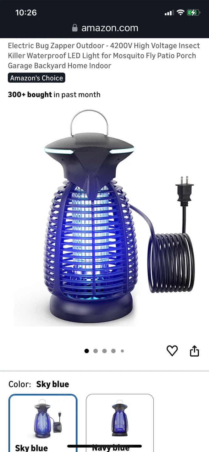 Big Sale-Electric Bug Zapper Outdoor - 4200V Vol Insect Killer