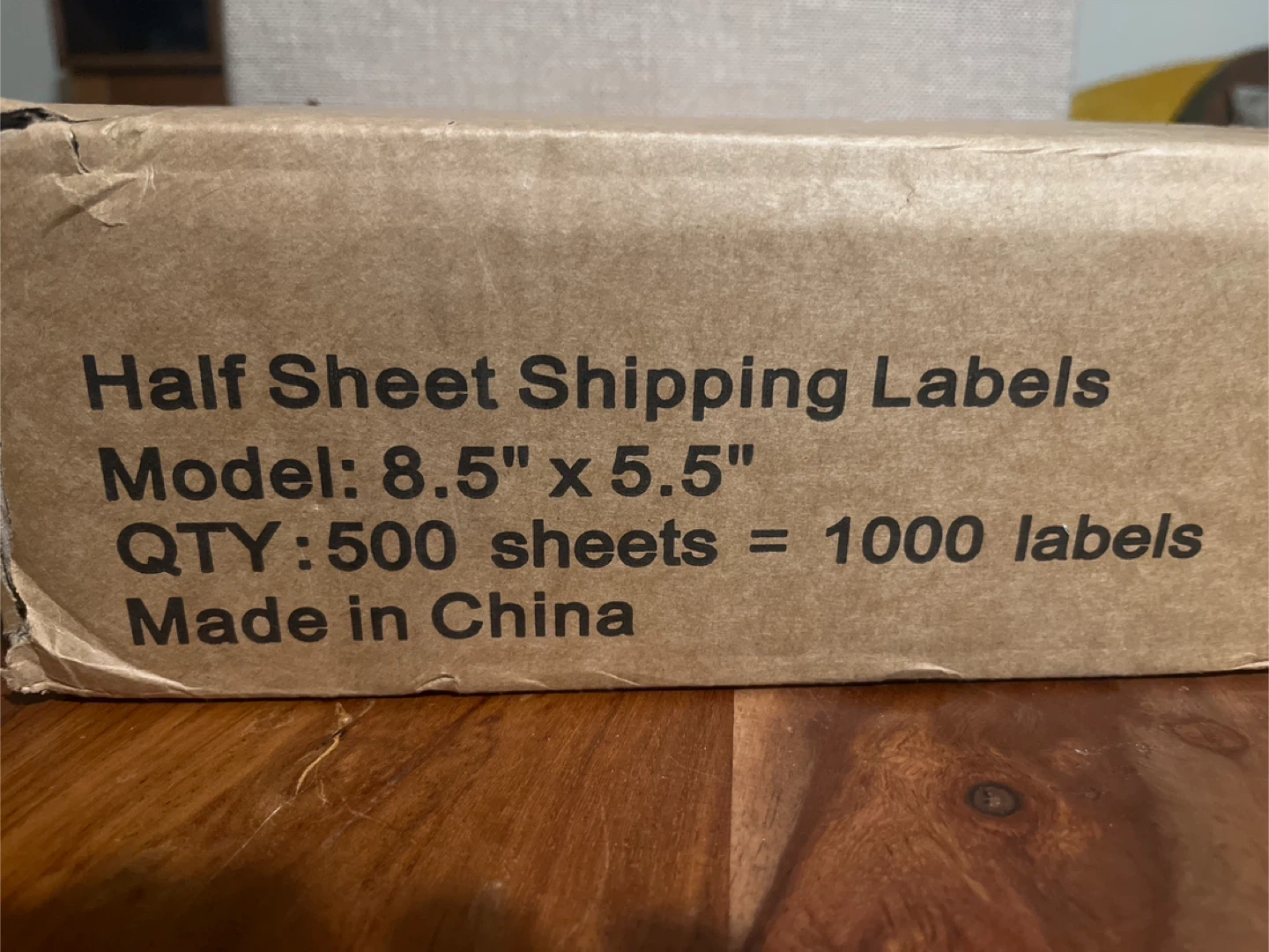 Half Sheet Shipping Labels - 8.5" x 5.5" - 1000 Labels