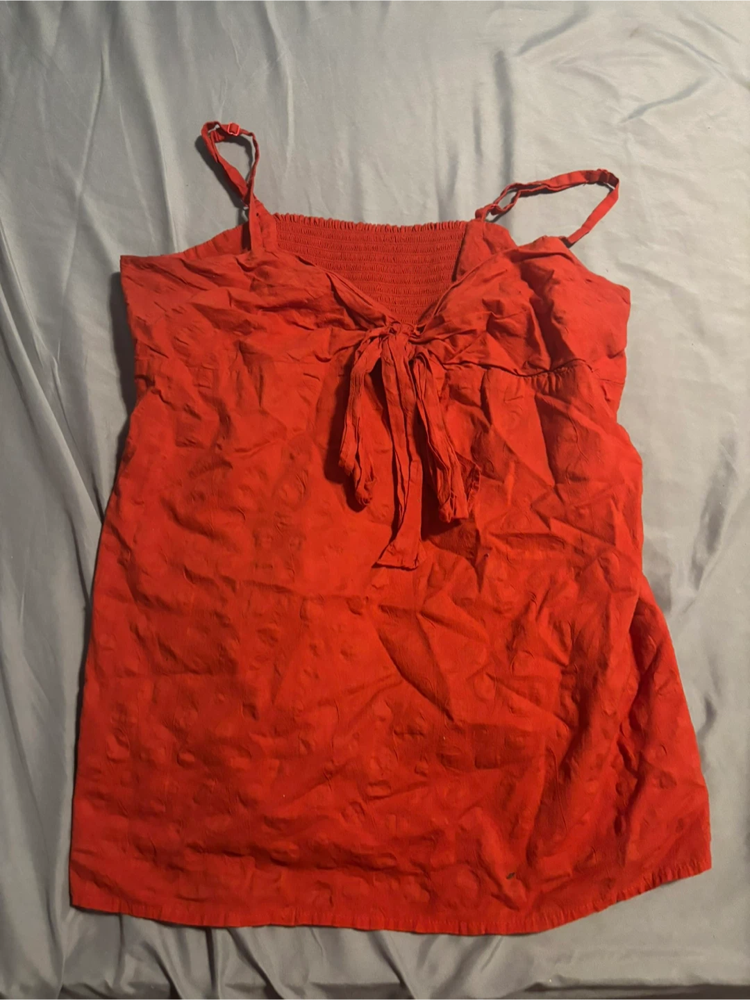 Old Navy Red Smocked Cami Top