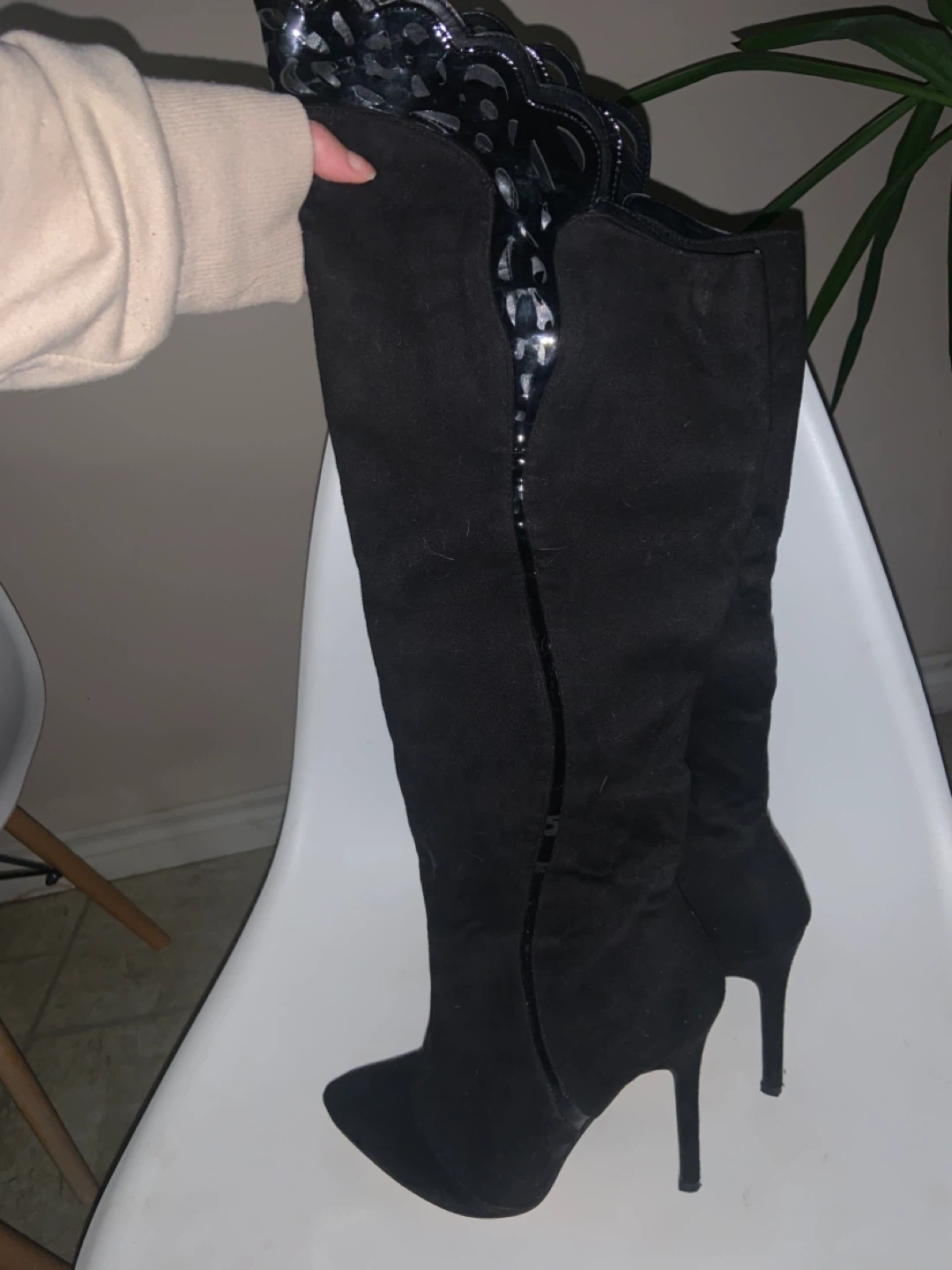 Black knee high heels - photo 2