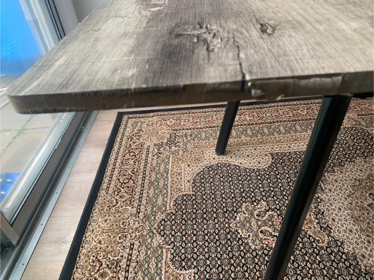 Rustic Wood Look Dining Table - photo 5