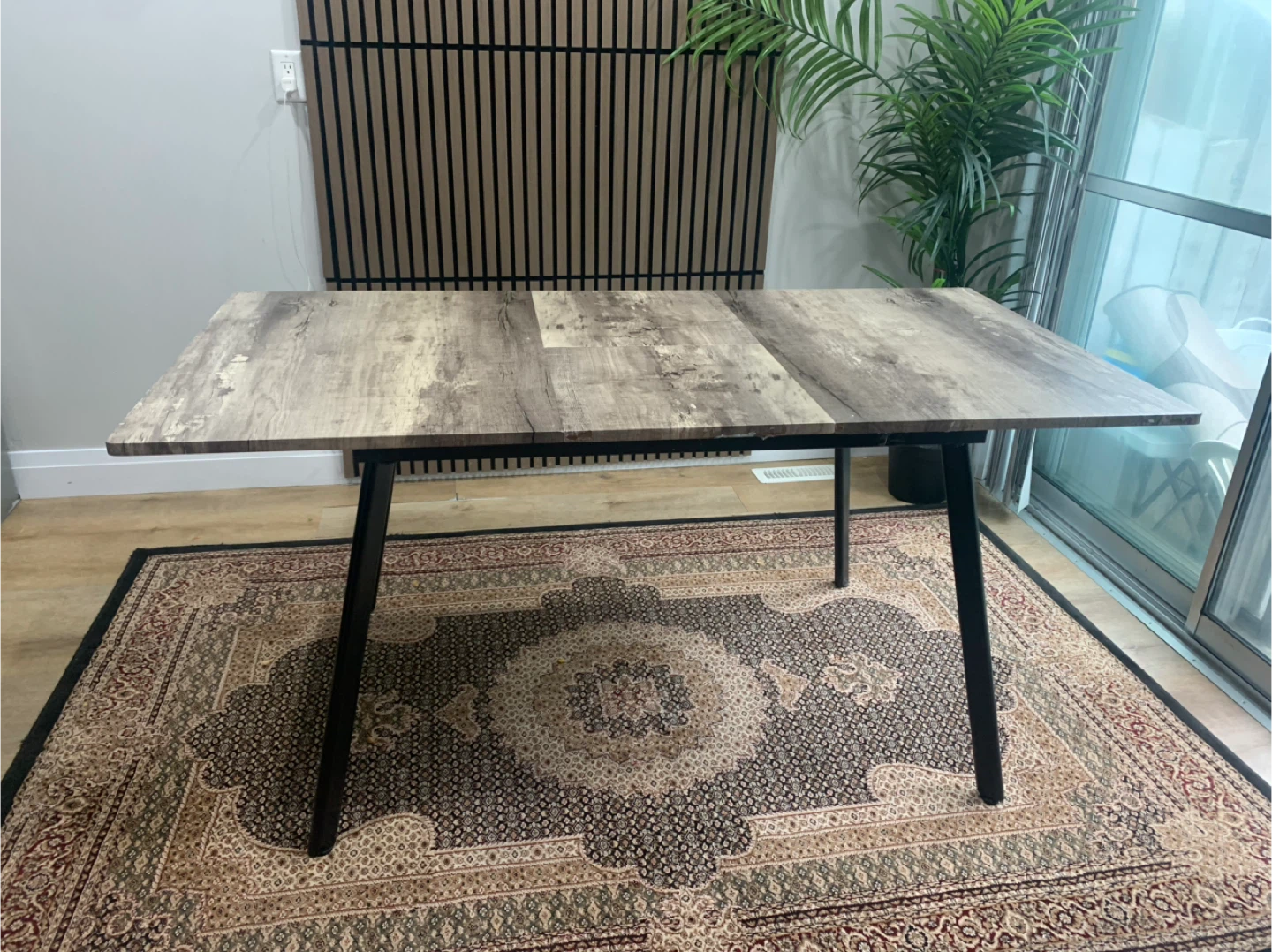 Rustic Wood Look Dining Table