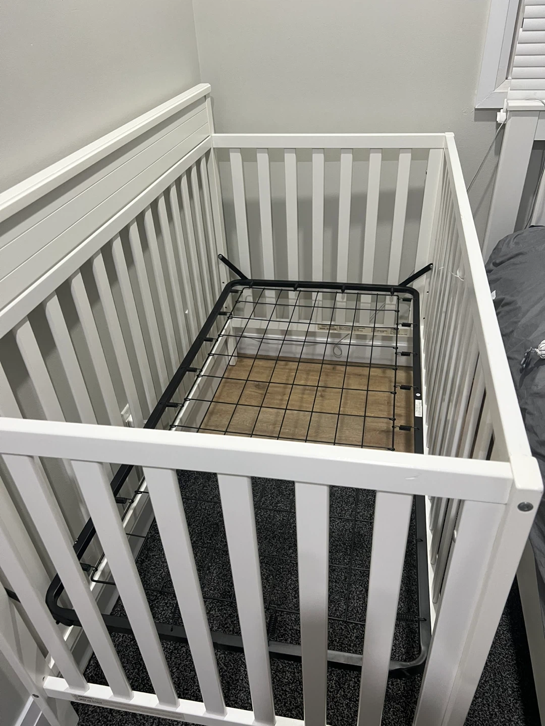 White Baby Crib with Mattress - photo 3