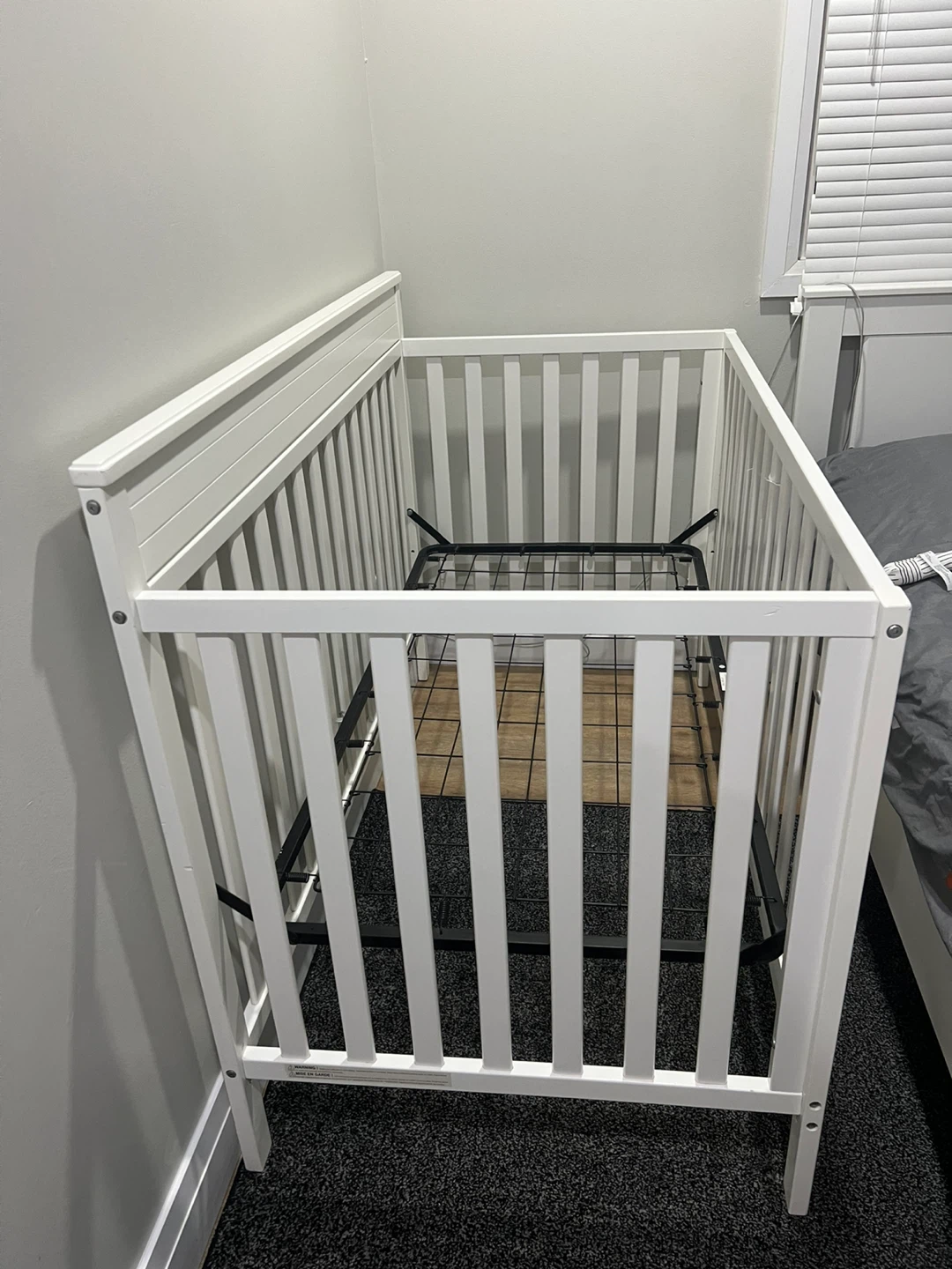 White Baby Crib with Mattress - photo 4