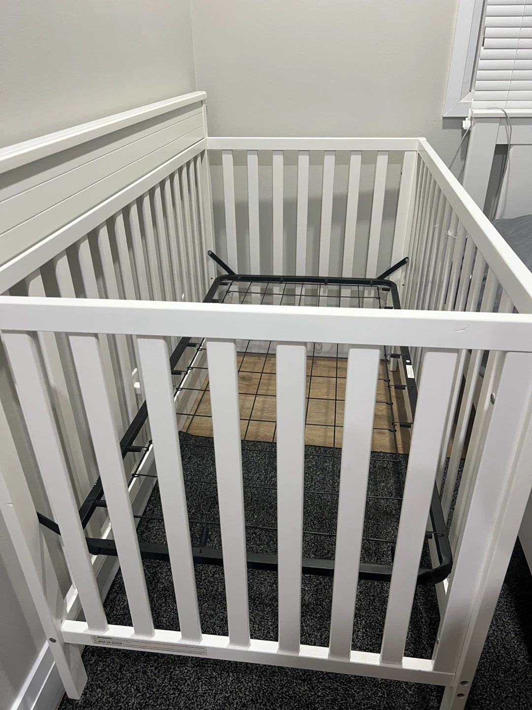 White Baby Crib with Mattress - photo 2