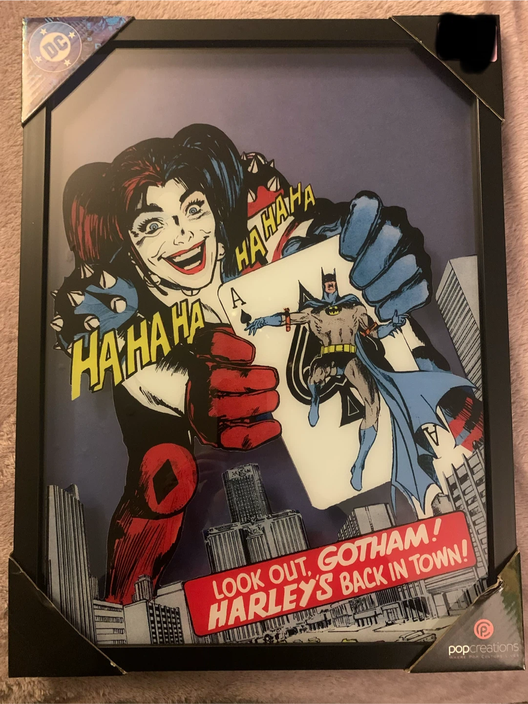 DC Comics Harley Quinn & Batman Framed Art Print