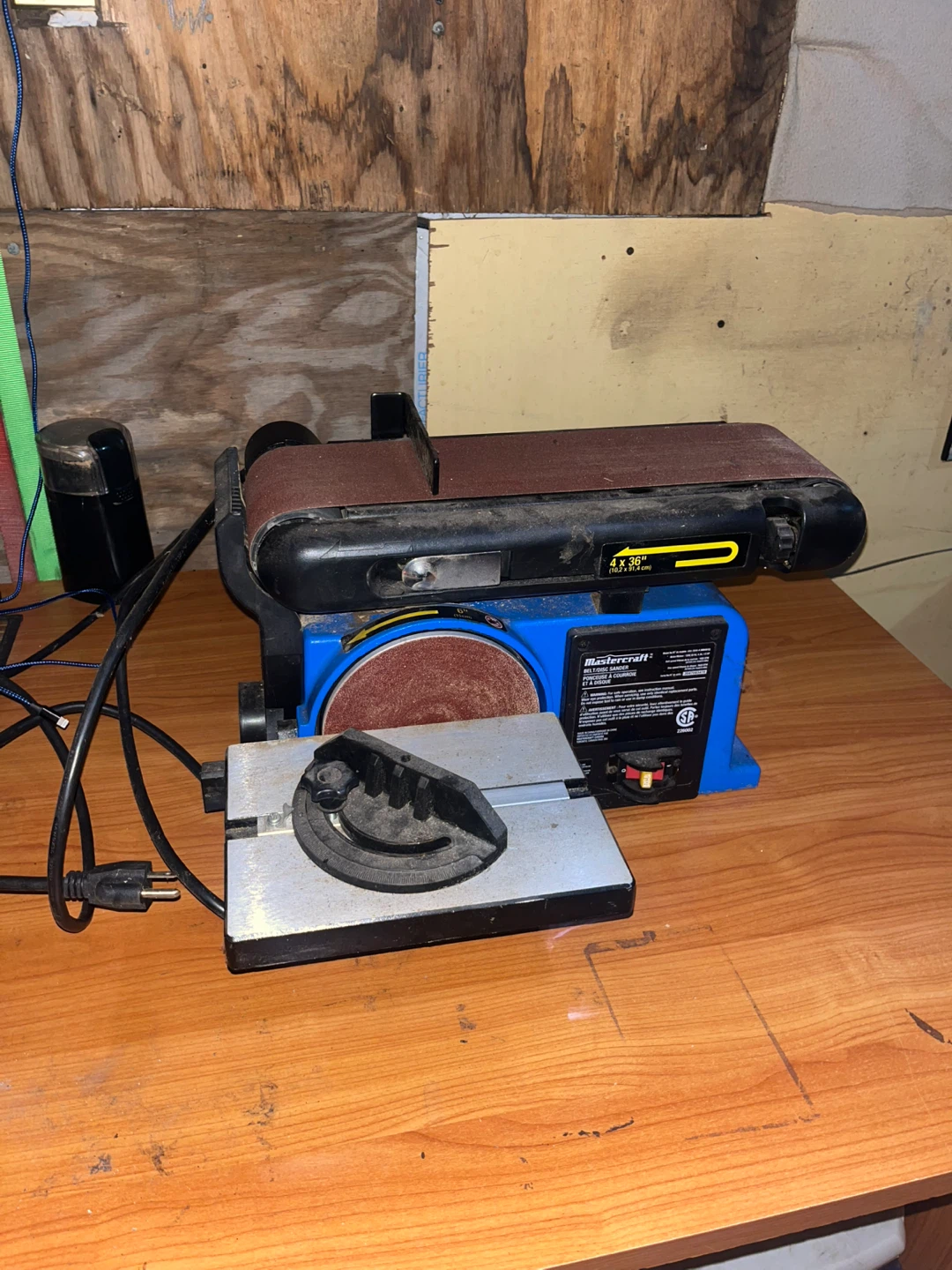 Mastercraft 4 x 36 in Belt and Disc Sander