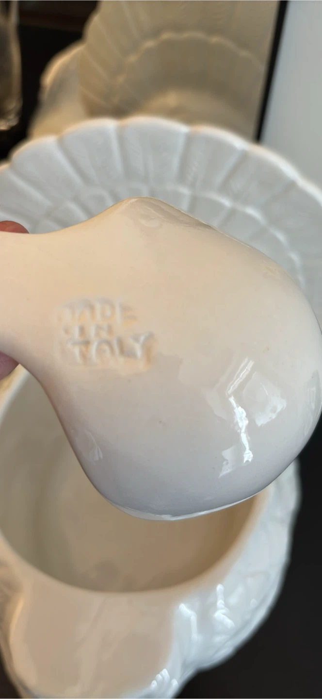 White Ceramic Turkey Tureen with Ladle - photo 4