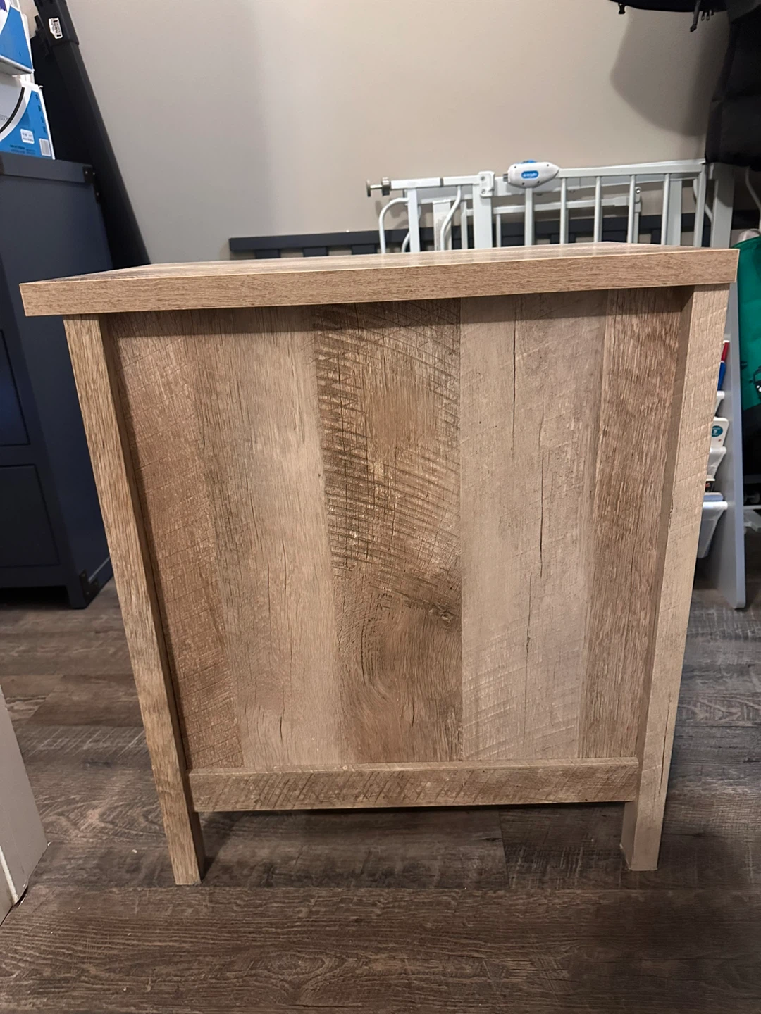Wood Side Table with Drawer and Shelf - photo 4
