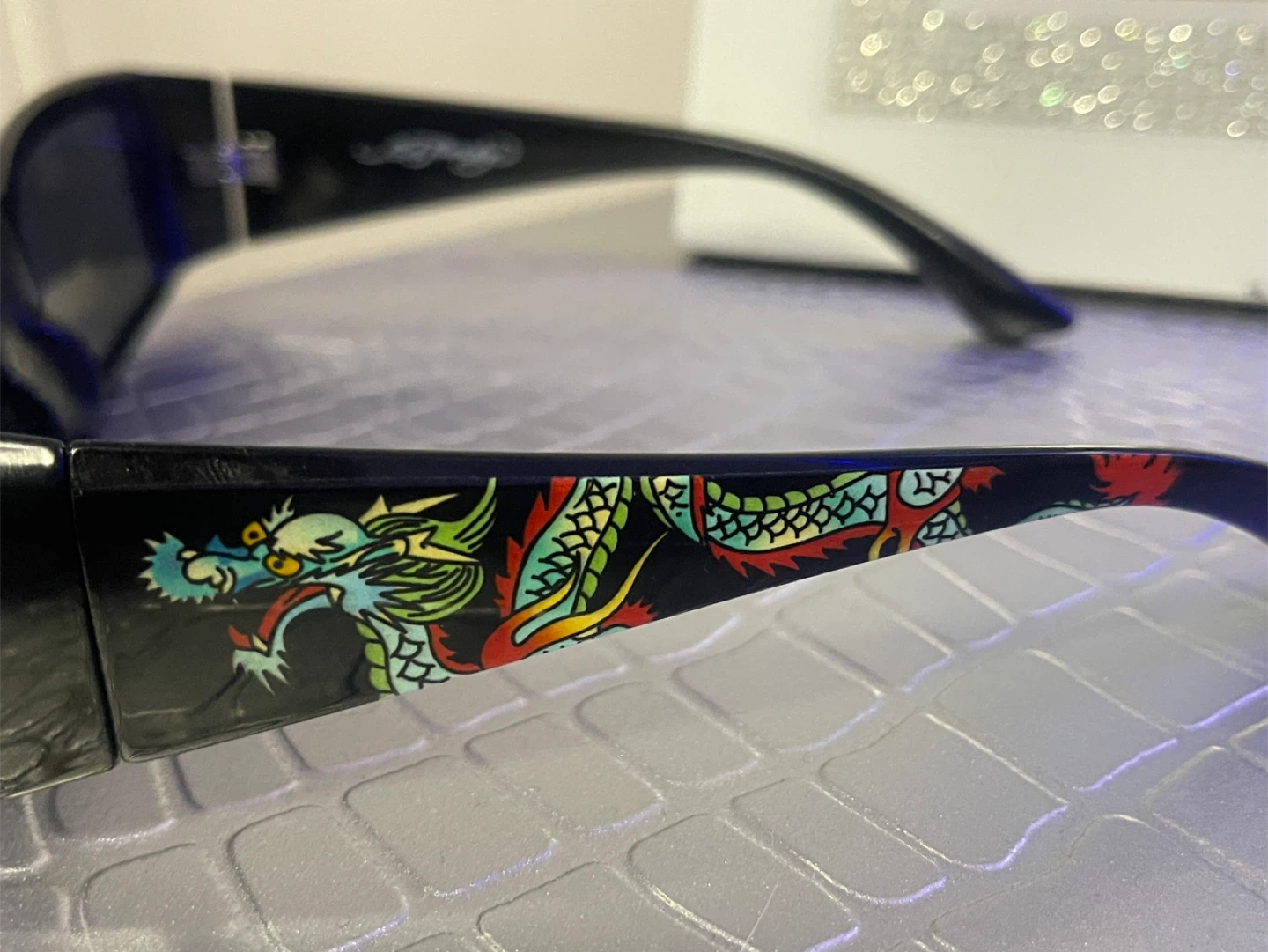 Ed Hardy Black Sunglasses with Dragon Design - photo 3