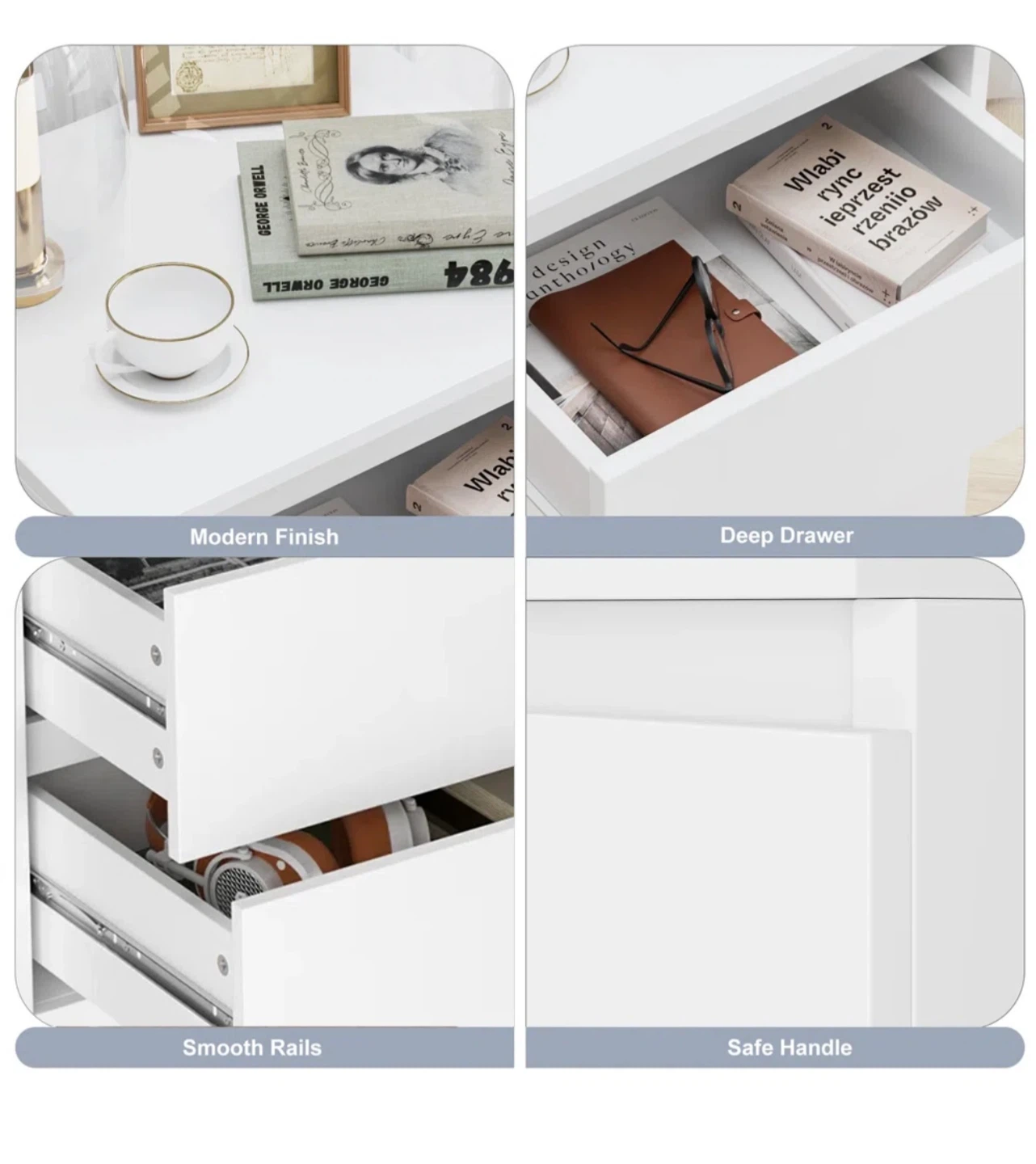 White 3-Drawer Chest - photo 4