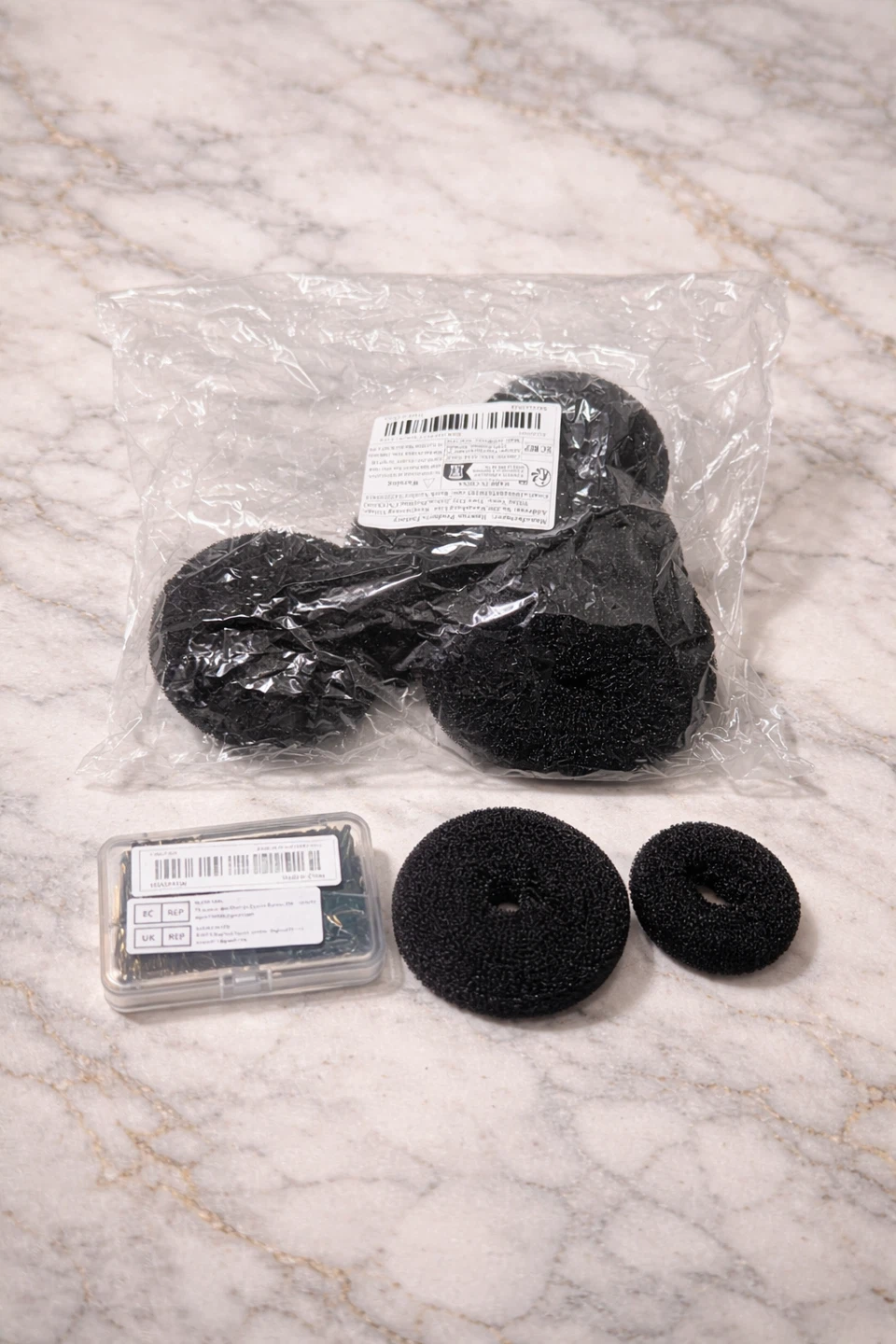 Black Hair Doughnut Bun Maker Set with Bobby Pins