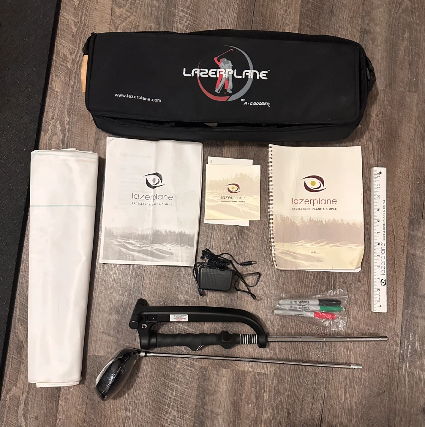 Lazerplane Golf Training System with Bag and Accessories