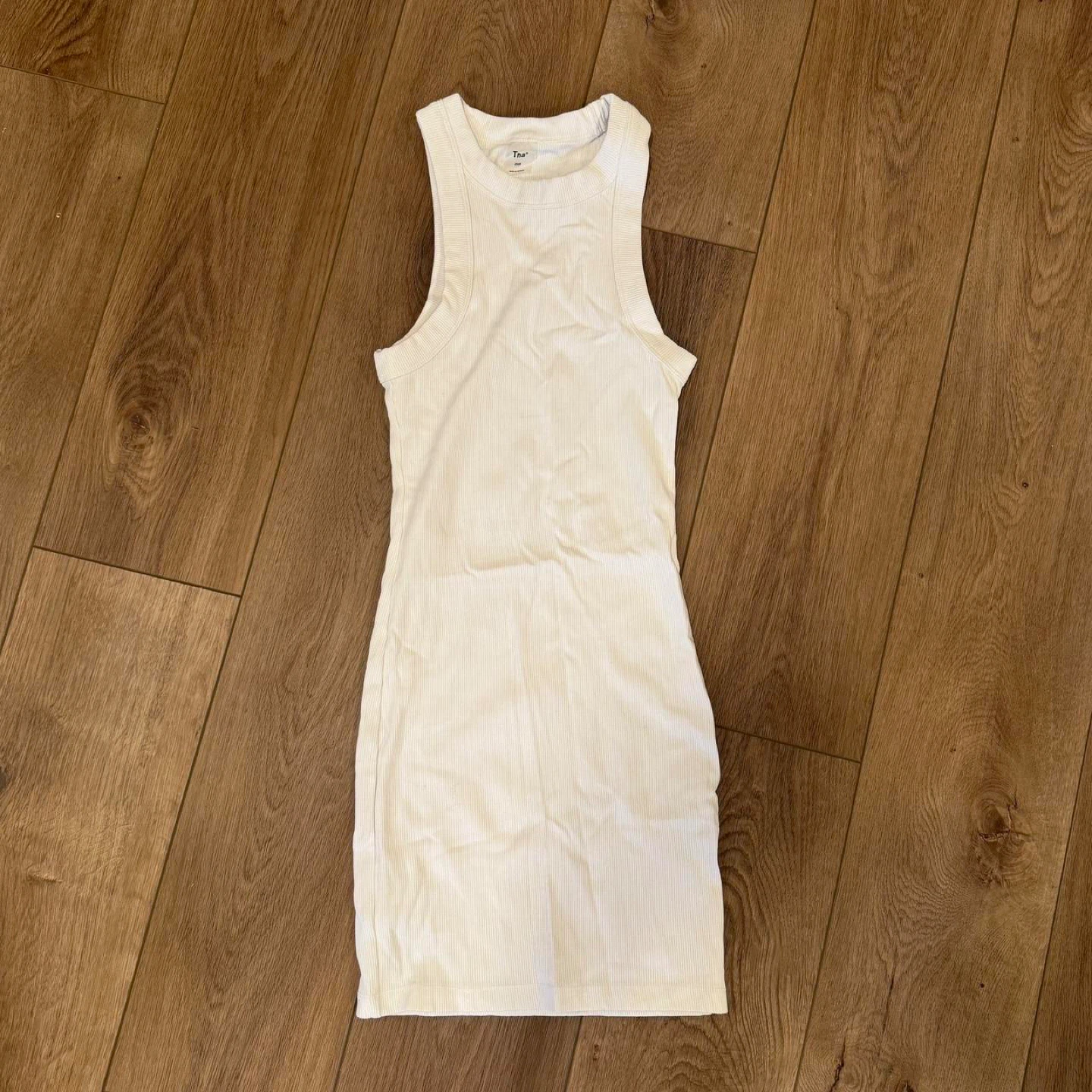 Tna White Ribbed Tank Dress