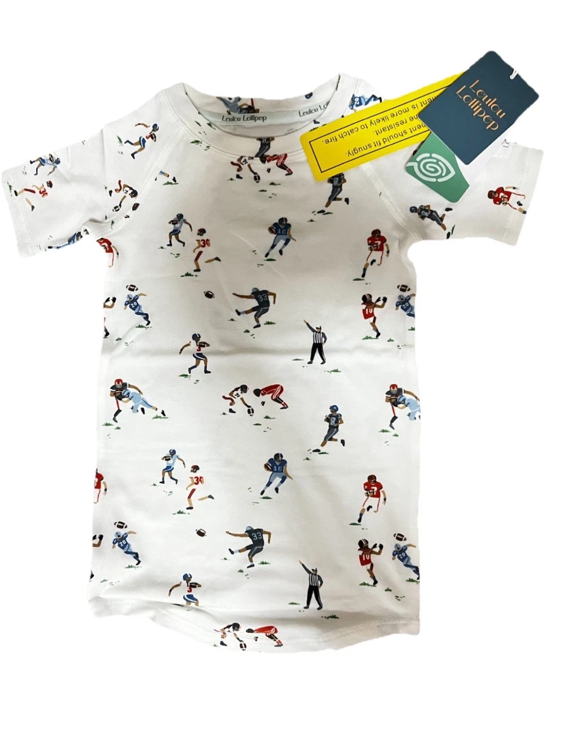 Louie & Lollipop Football Print Pajama Set - photo 2