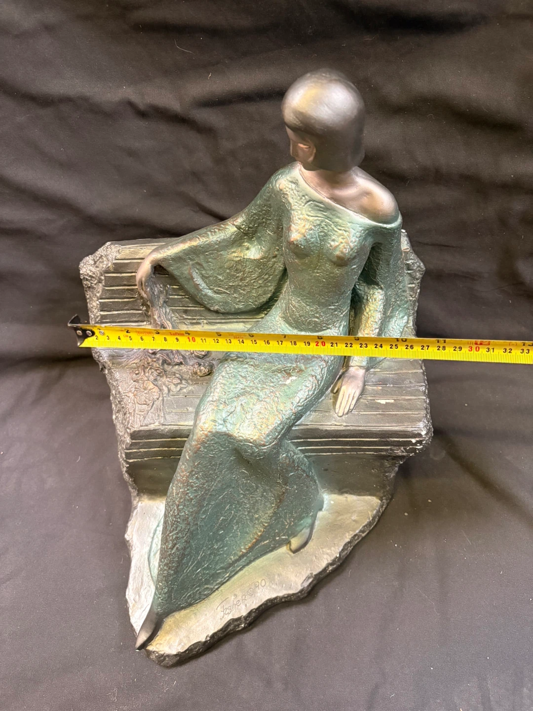 Art Deco Lady Sculpture - photo 4