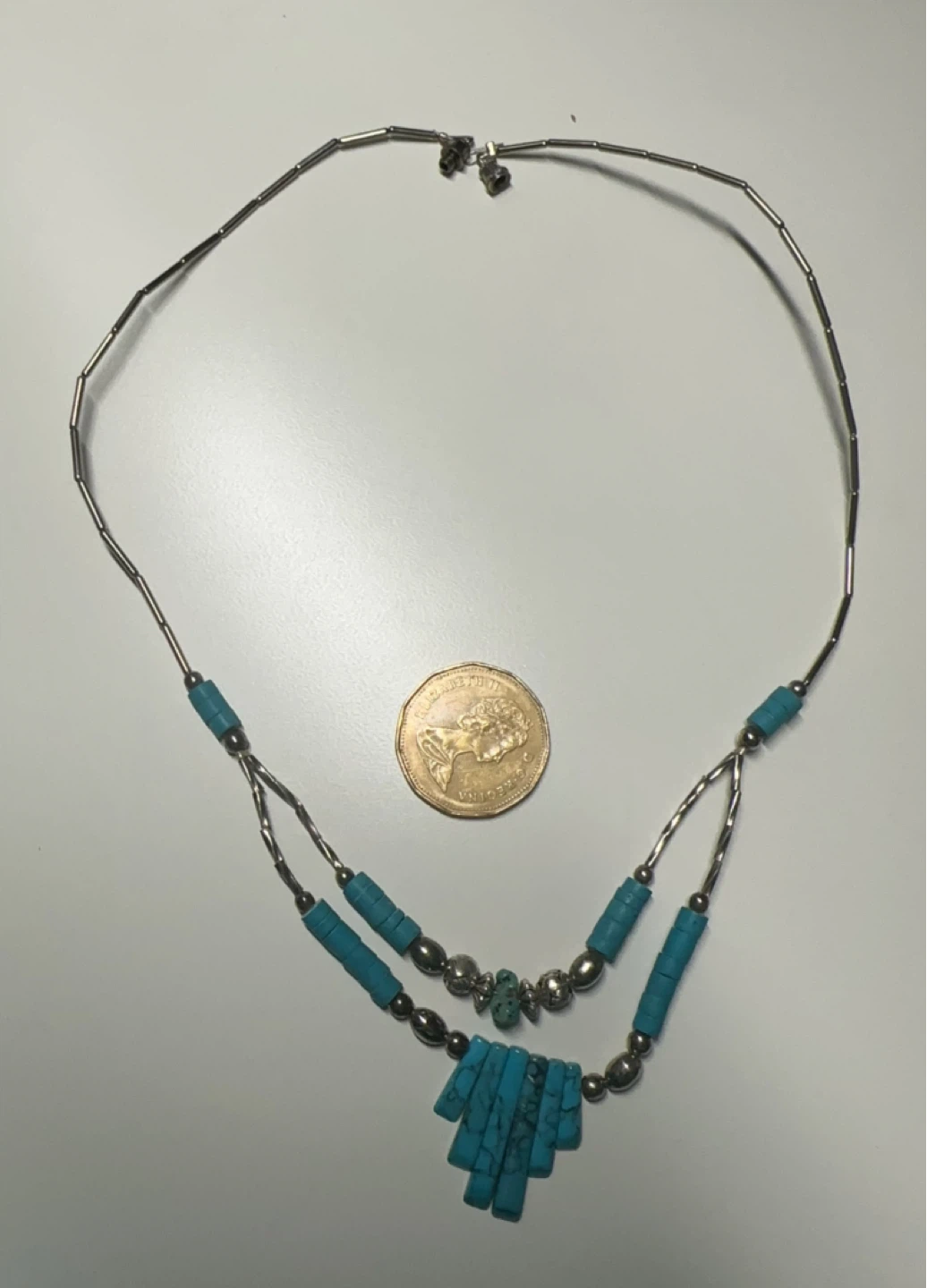 Turquoise and Liquid Silver Necklace
