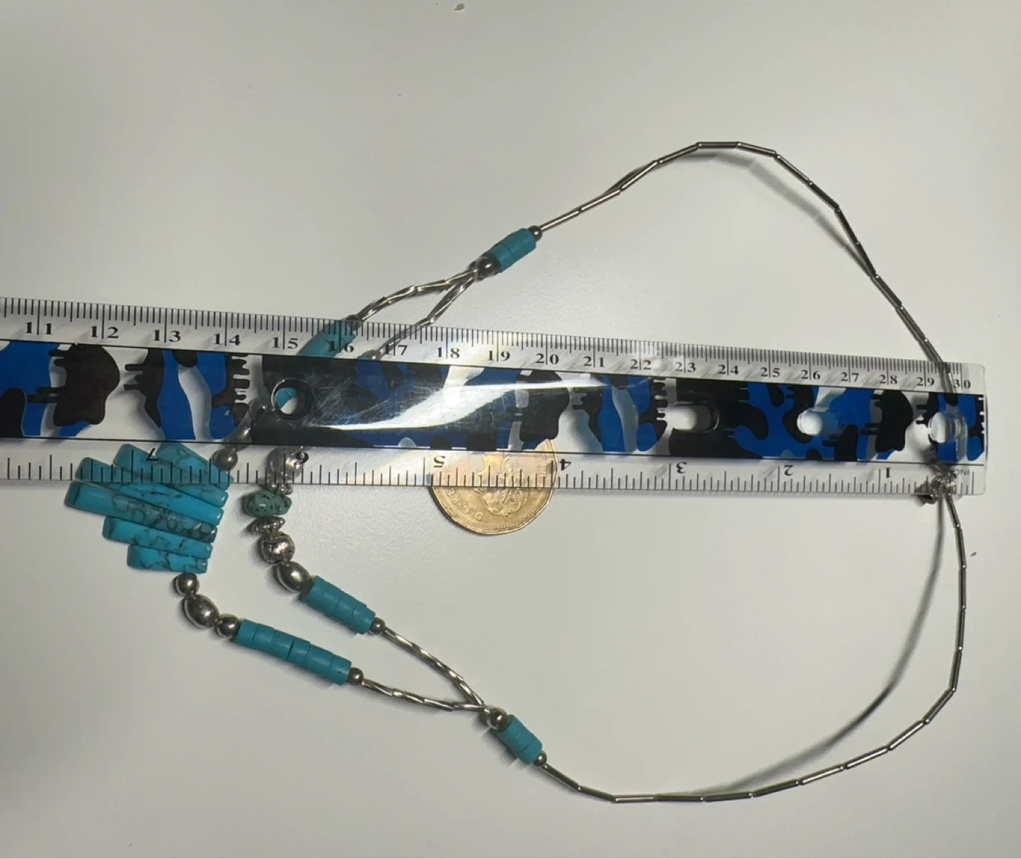 Turquoise and Liquid Silver Necklace - photo 3