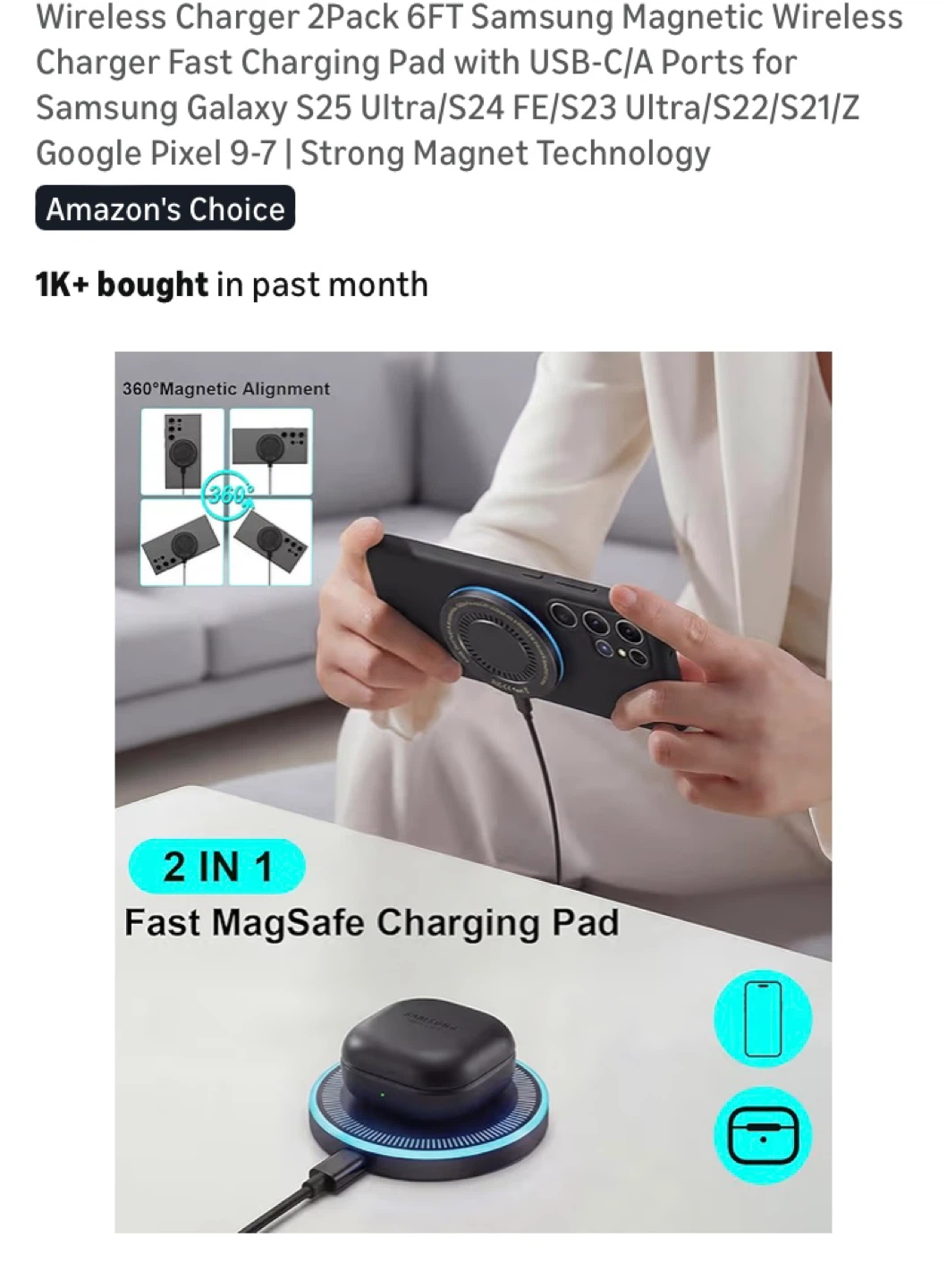 Samsung Magnetic Wireless Charger 2-Pack - photo 4
