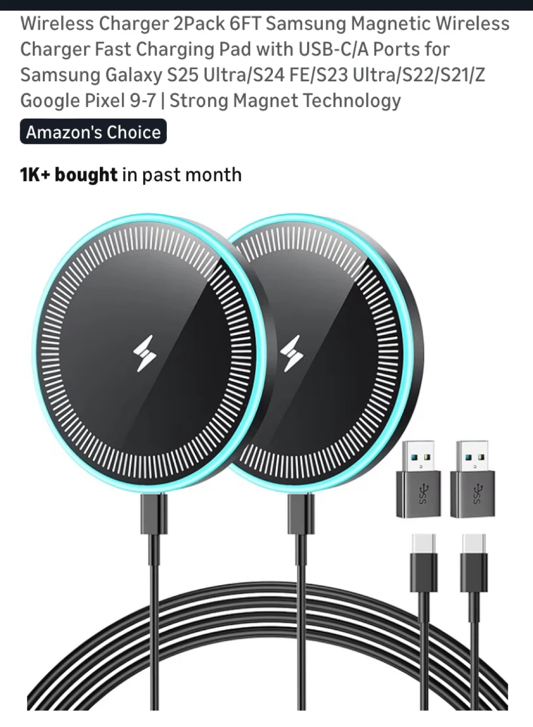 Samsung Magnetic Wireless Charger 2-Pack