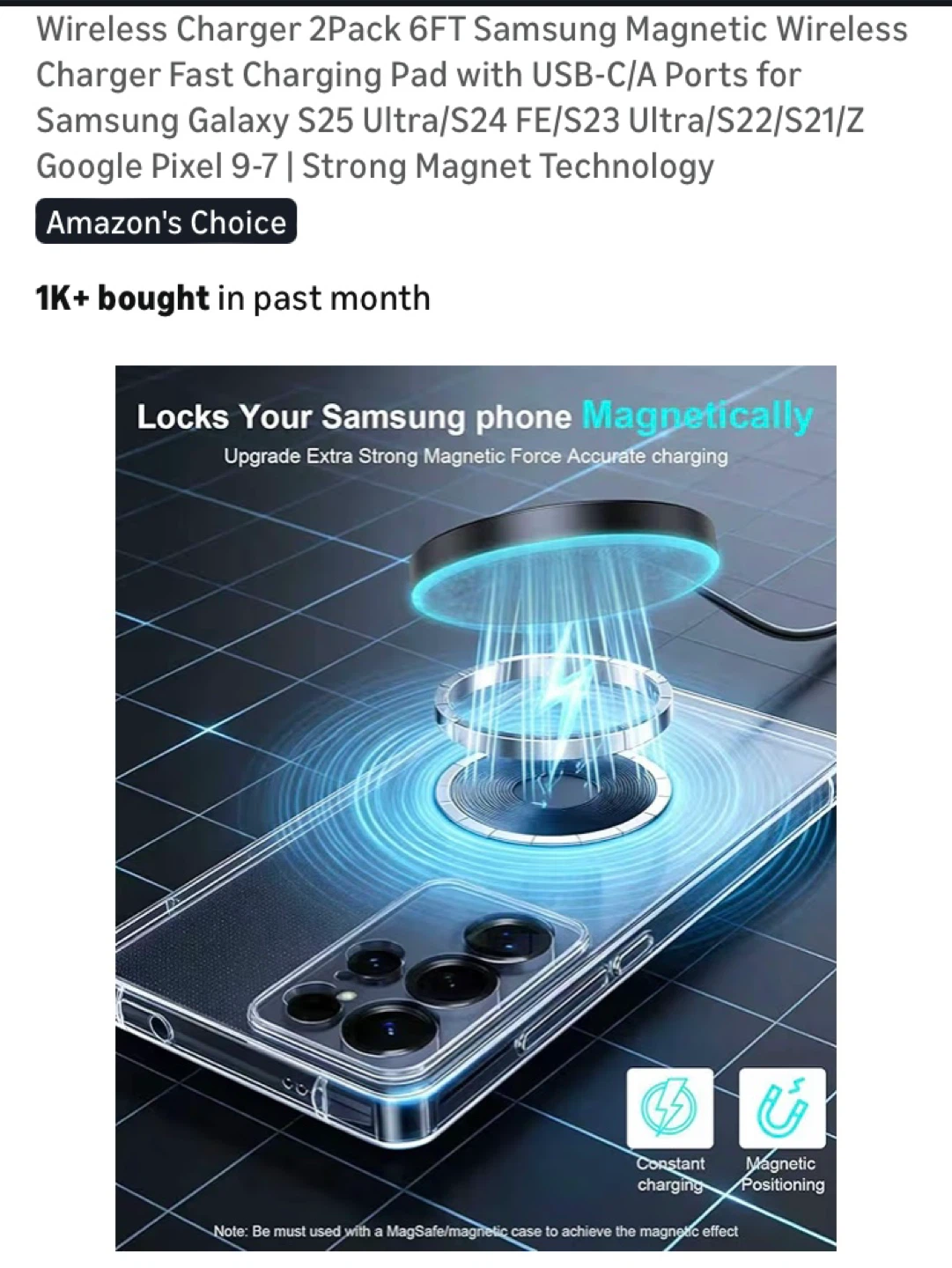 Samsung Magnetic Wireless Charger 2-Pack - photo 2