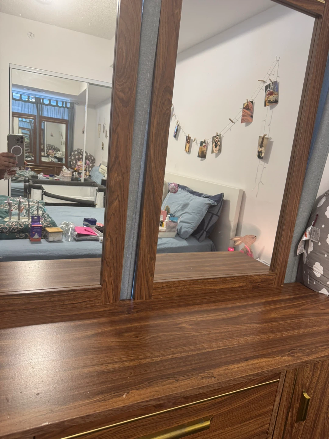 Wood Dresser with Mirror - photo 2