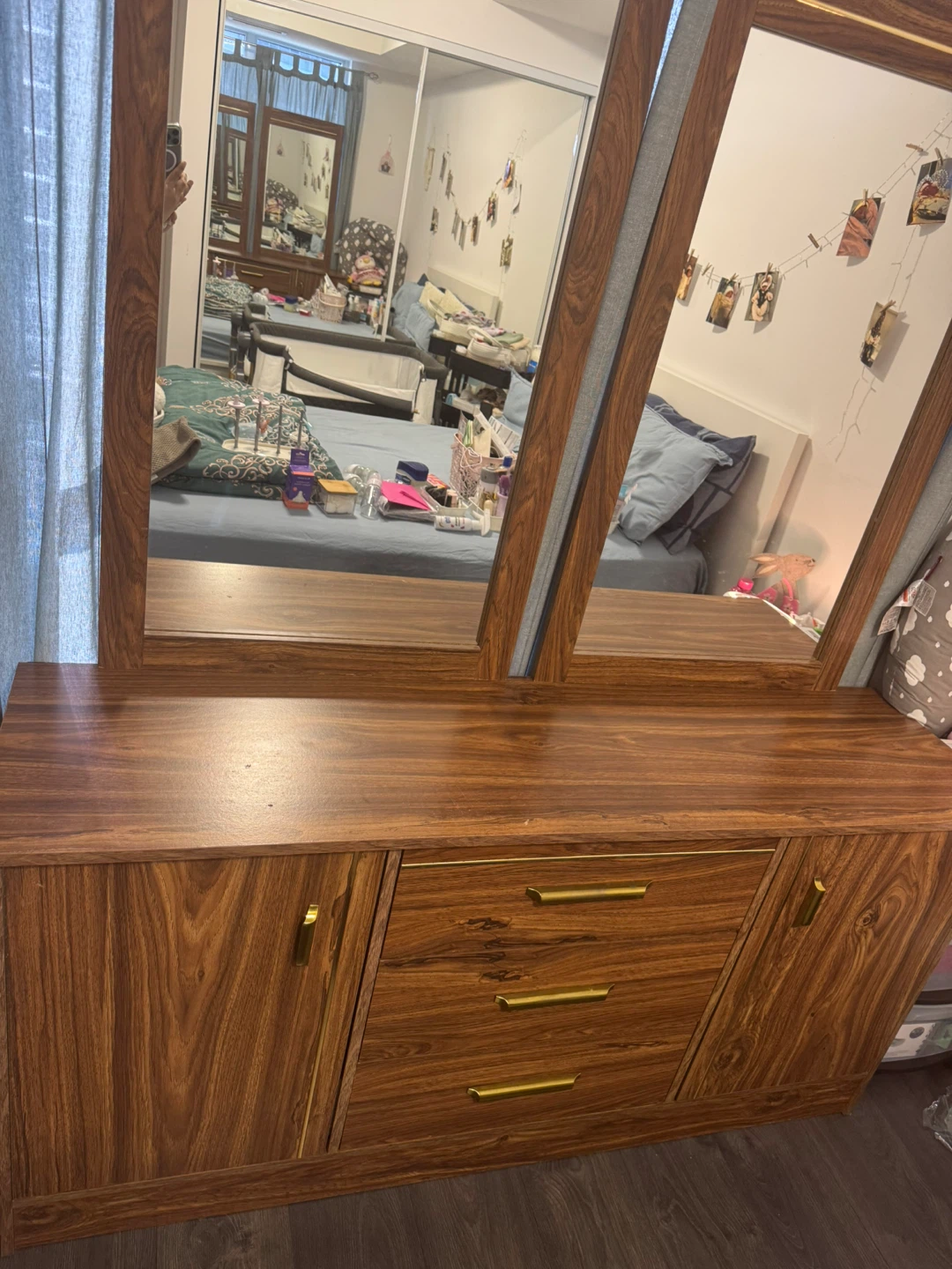 Wood Dresser with Mirror - photo 3