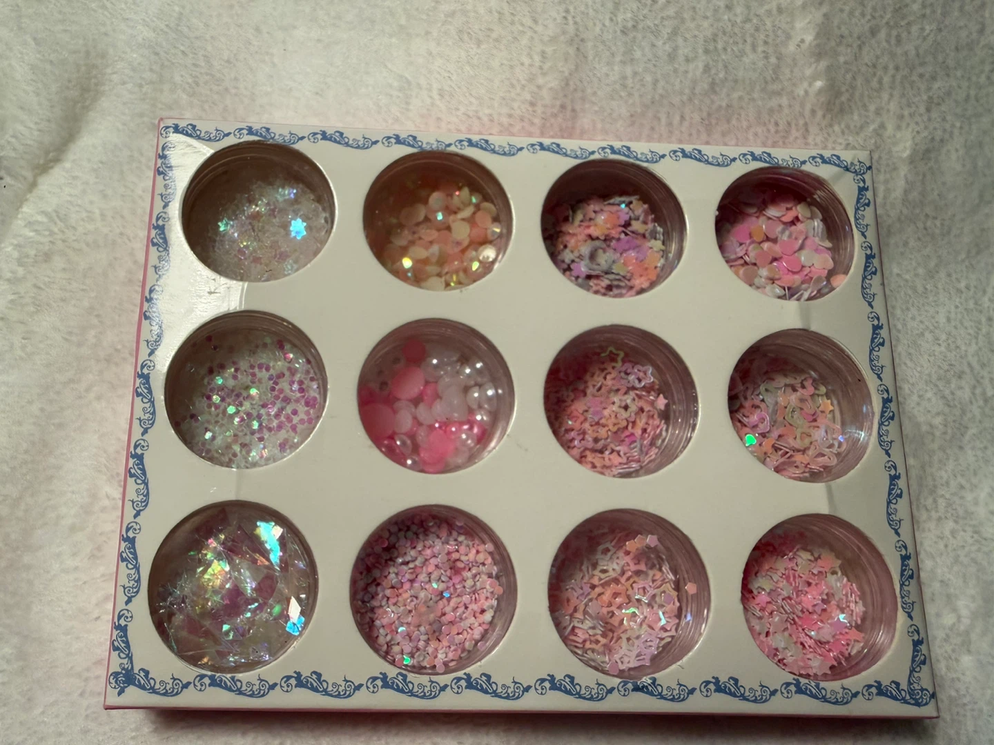 12-Piece Glitter Set - Pink & Holographic Shapes - photo 3