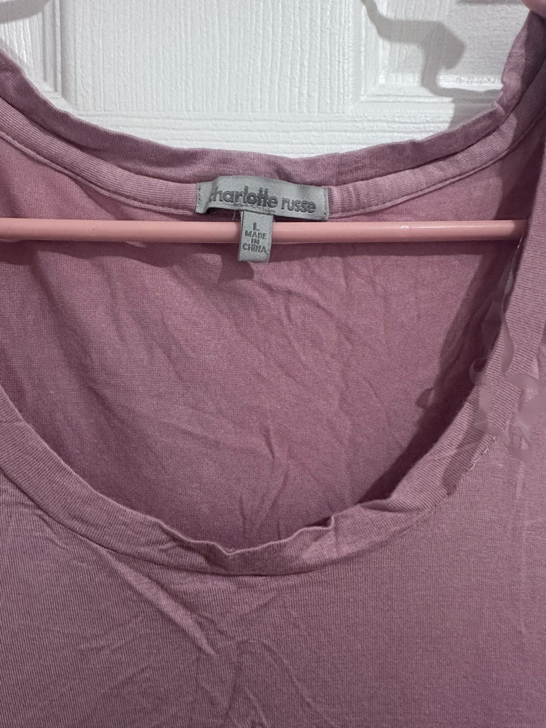 Charlotte Russe Women's Purple T-Shirt Size L - photo 2