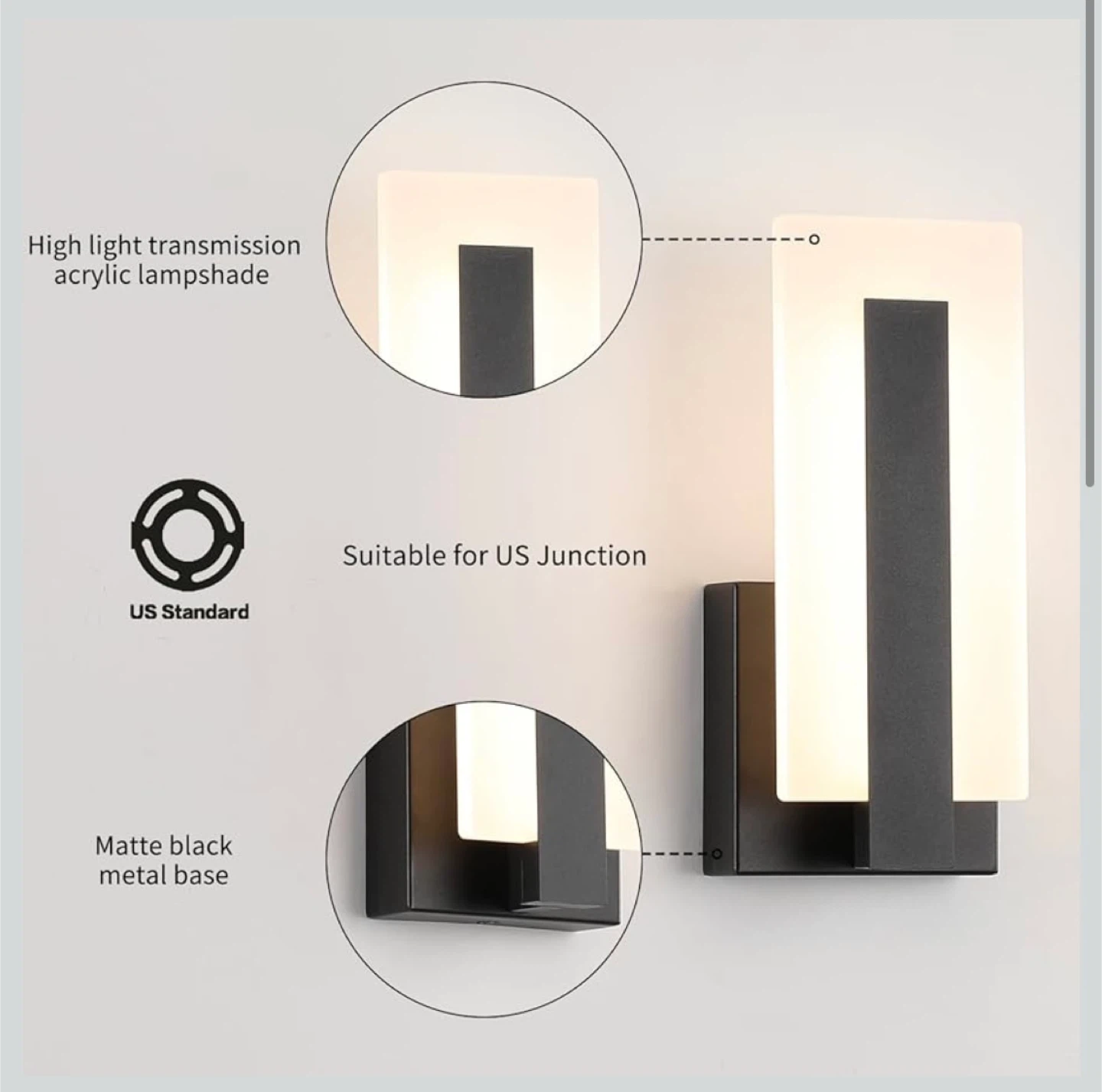 JOOSENHOUSE Modern LED Wall Sconces 3000K Warm White - photo 3