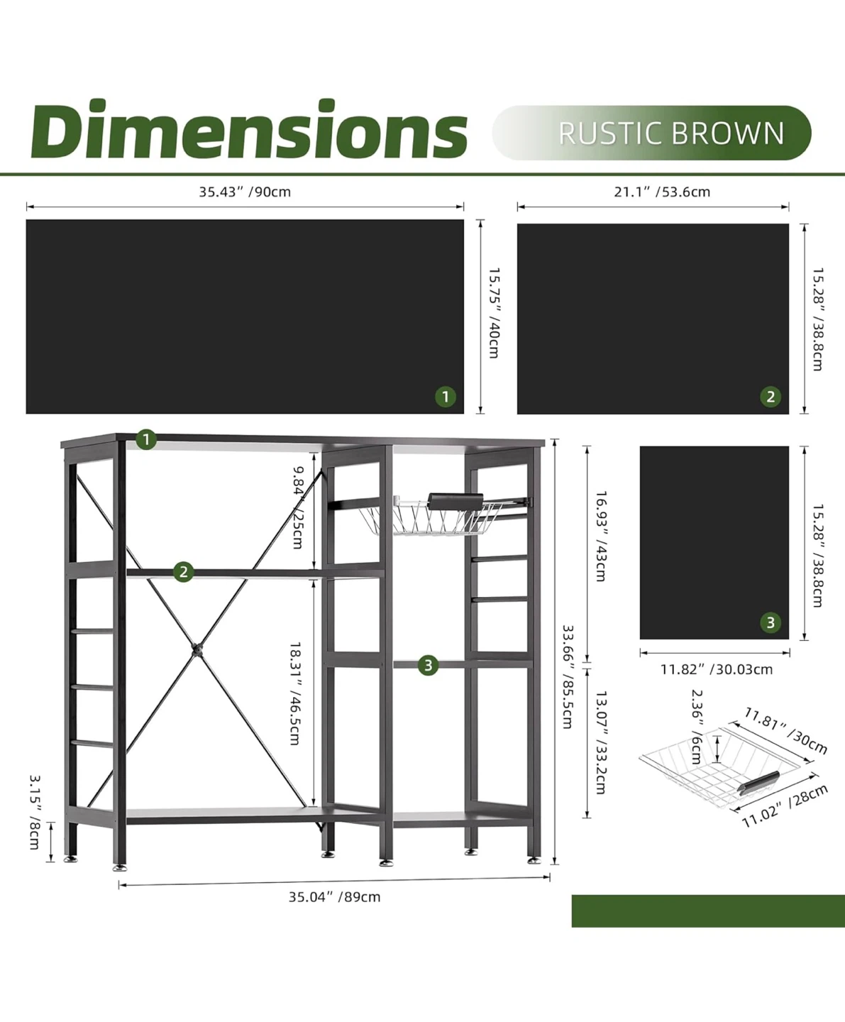 Kitchen Bakers Rack/microwave stand - photo 5