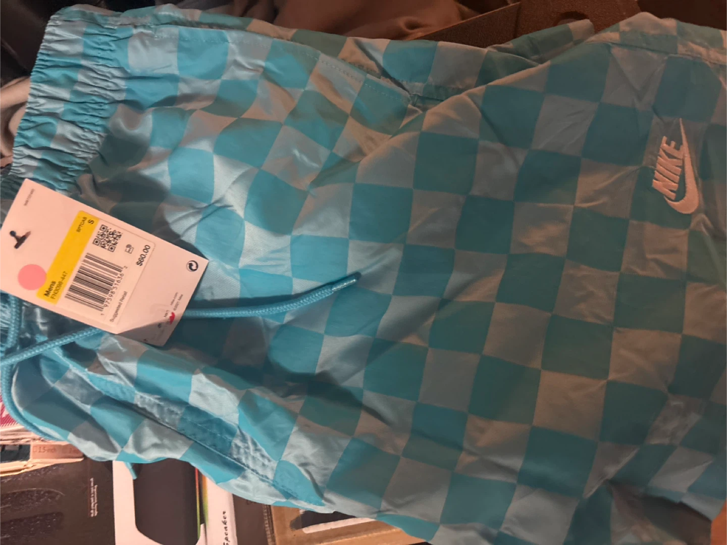 Nike Men's Size S Checkerboard Casual Shorts - photo 2