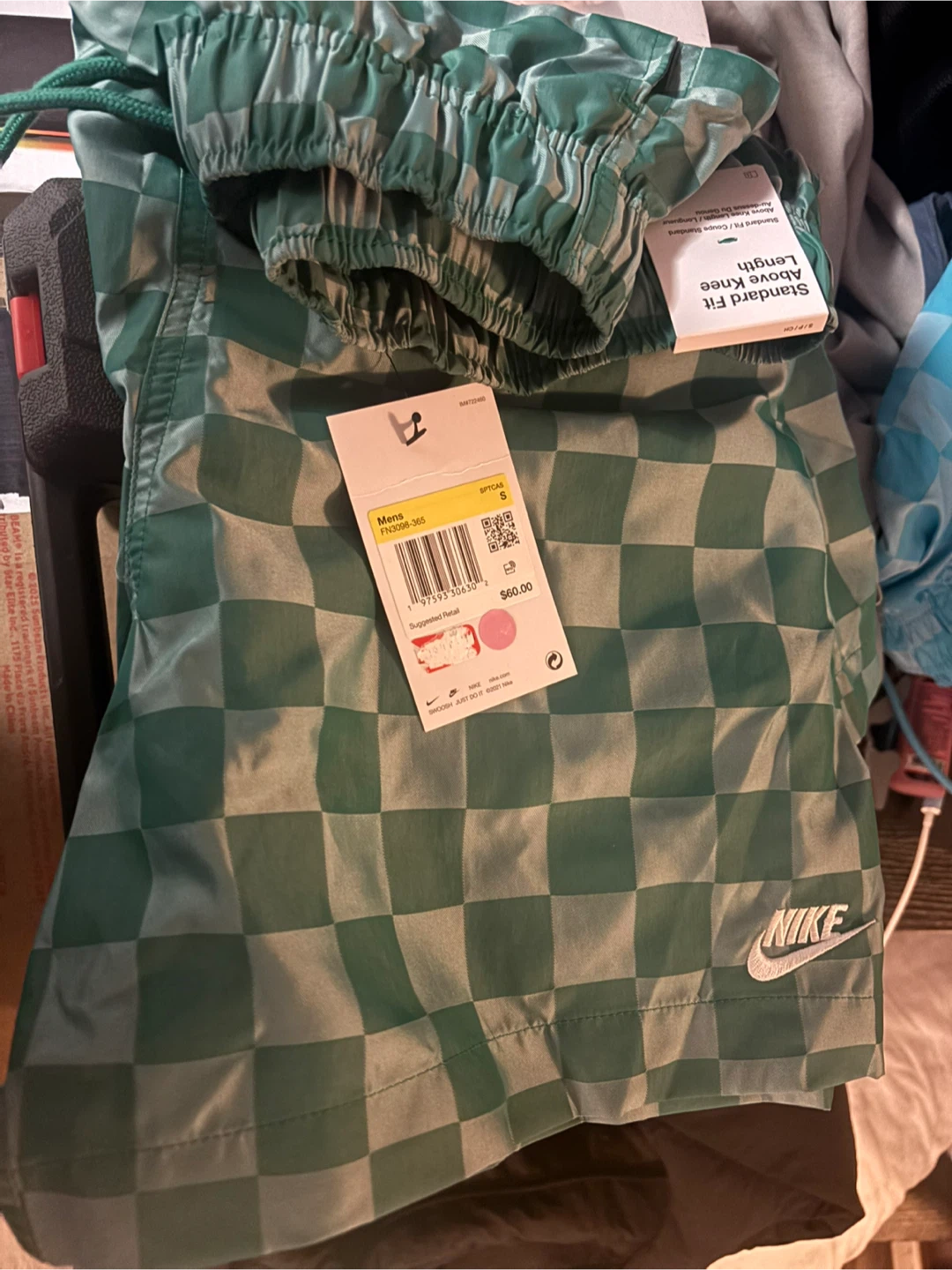 Nike Men's Size S Checkerboard Casual Shorts