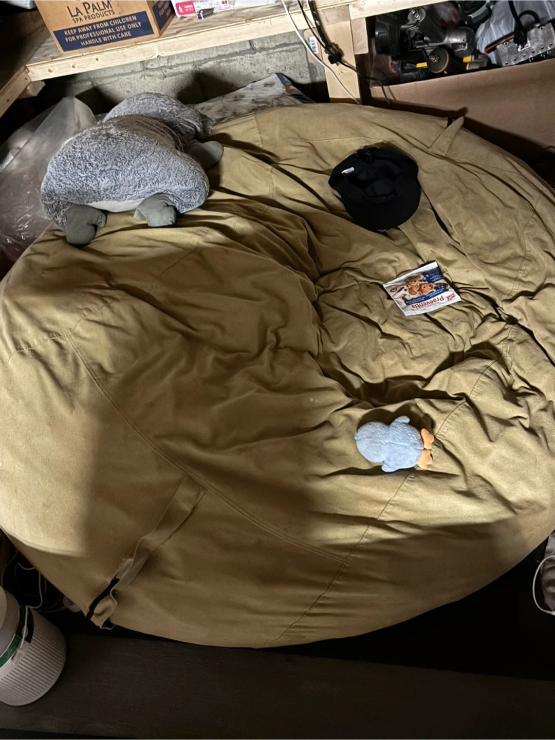 Large Tan Bean Bag Chair