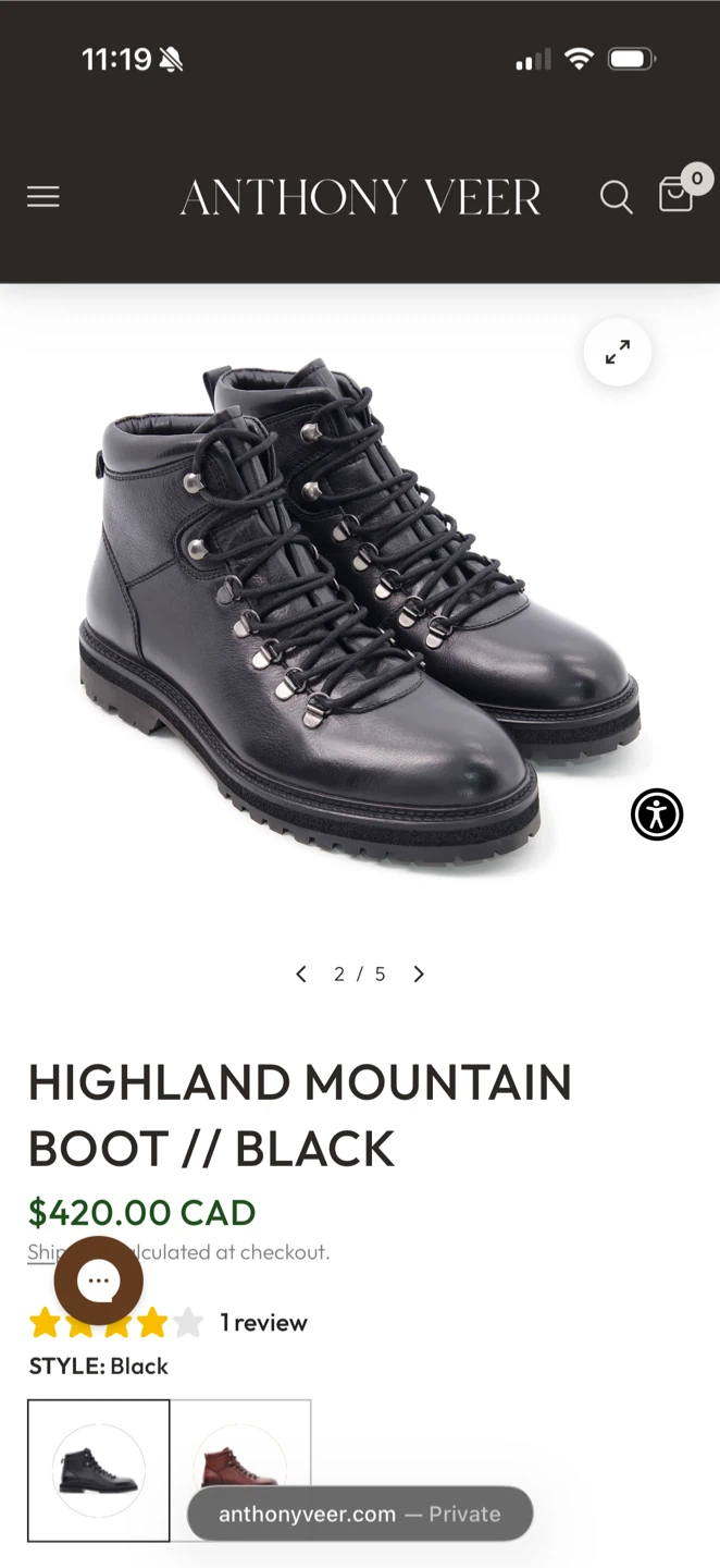 Anthony Veer Highland Mountain Boots // Black - photo 2