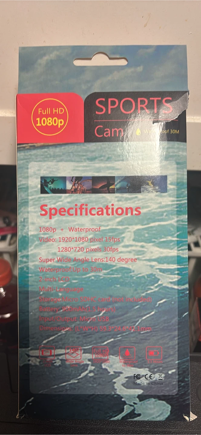 Sports Cam 1080p Full HD Action Camera with 2-inch Screen - photo 3