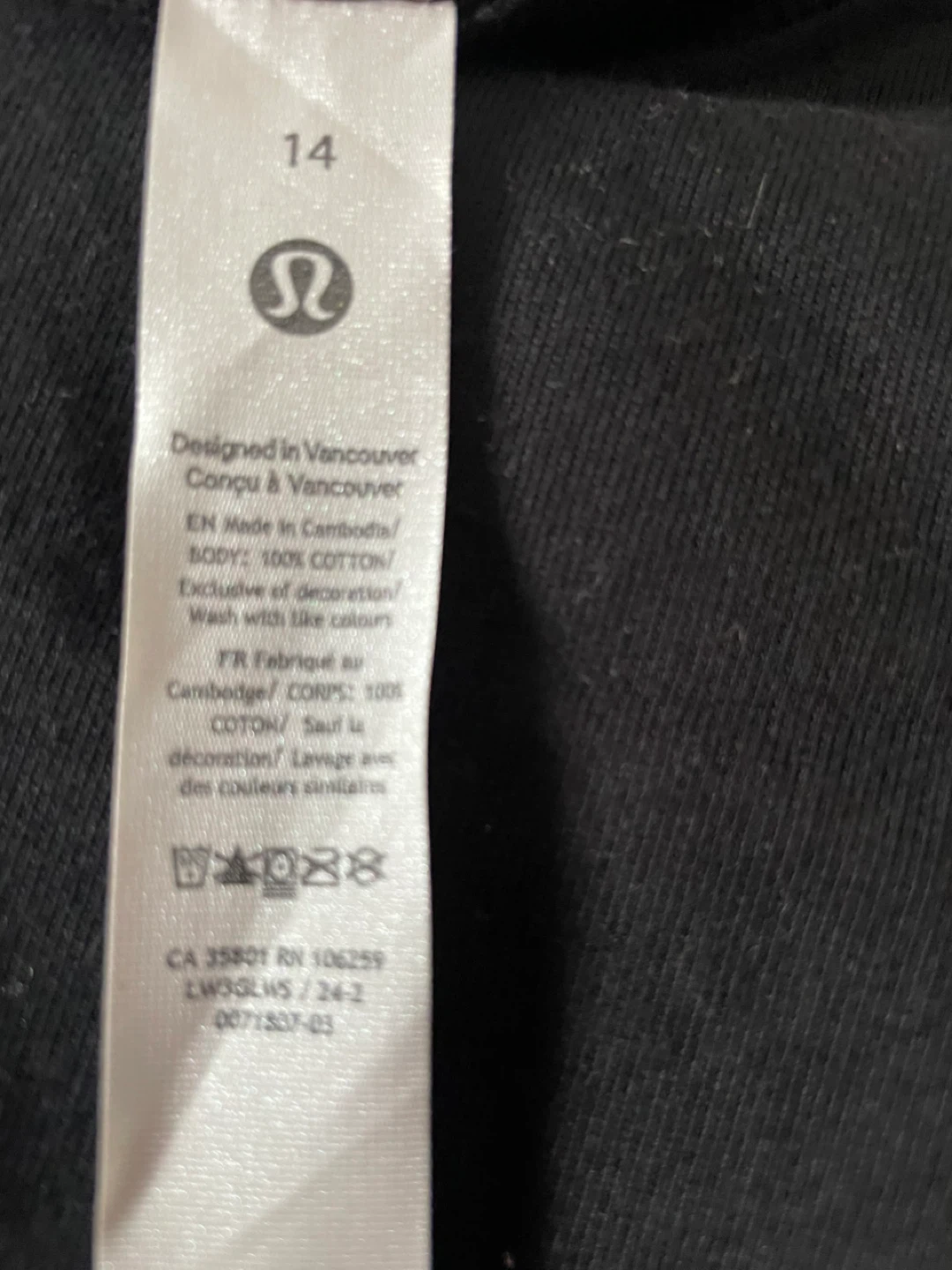Lululemon Relaxed-Fit Cotton Jersey T-Shirt Black Size 14 - photo 2