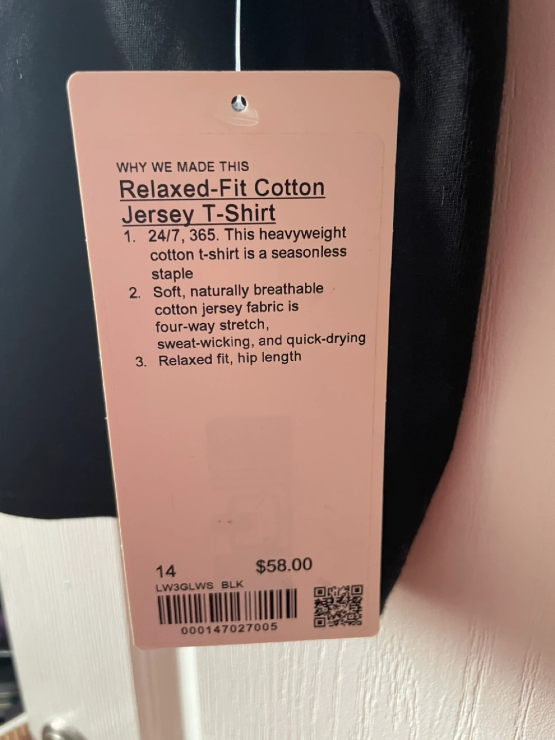Lululemon Relaxed-Fit Cotton Jersey T-Shirt Black Size 14 - photo 3