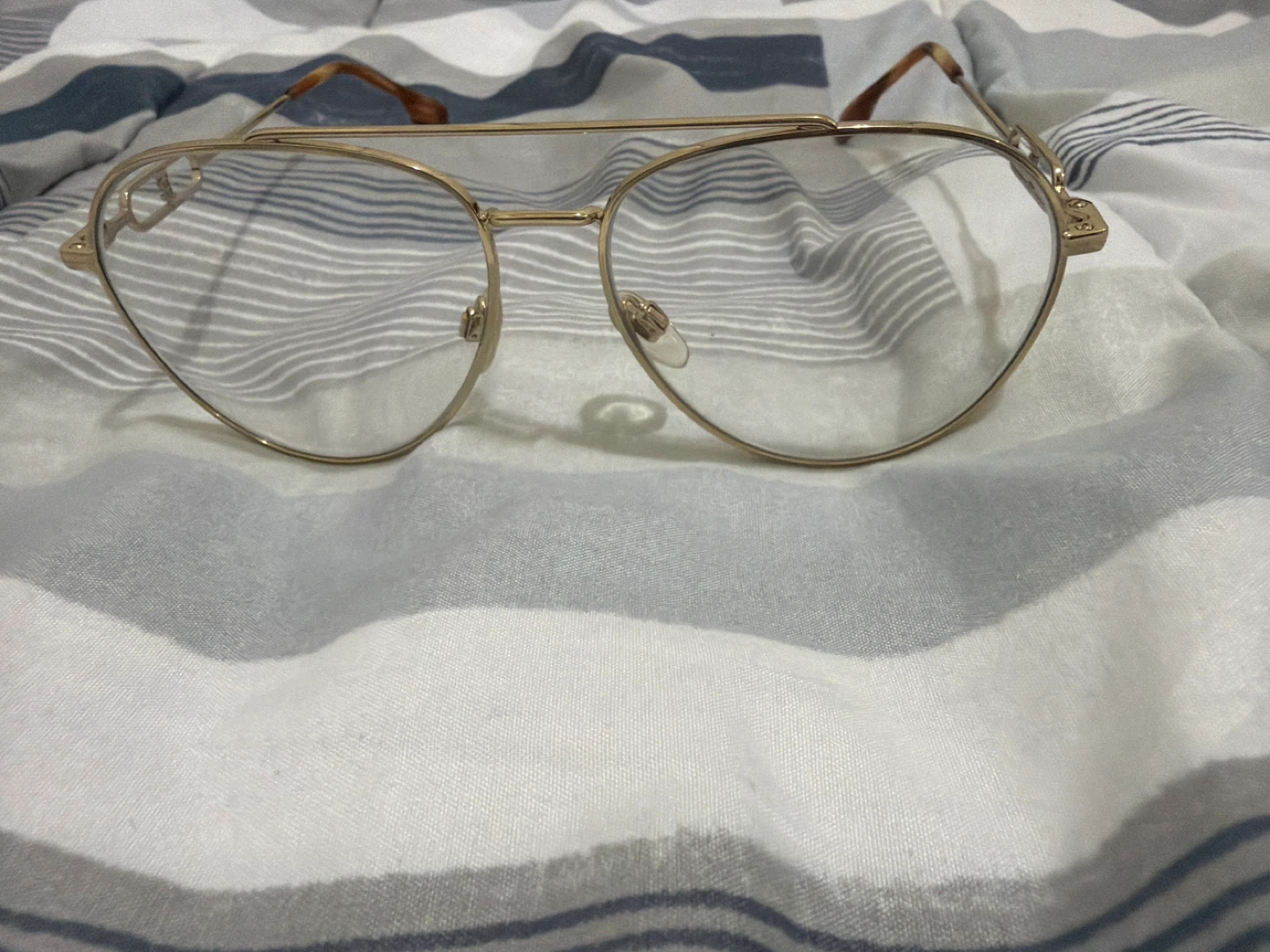 Burberry Aviator Style Eyeglasses Frames - Gold - photo 2