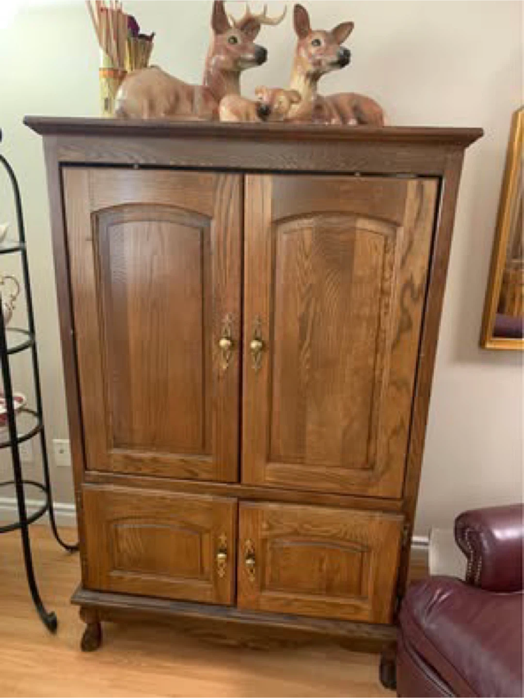 Wooden Oak Media Cabinet