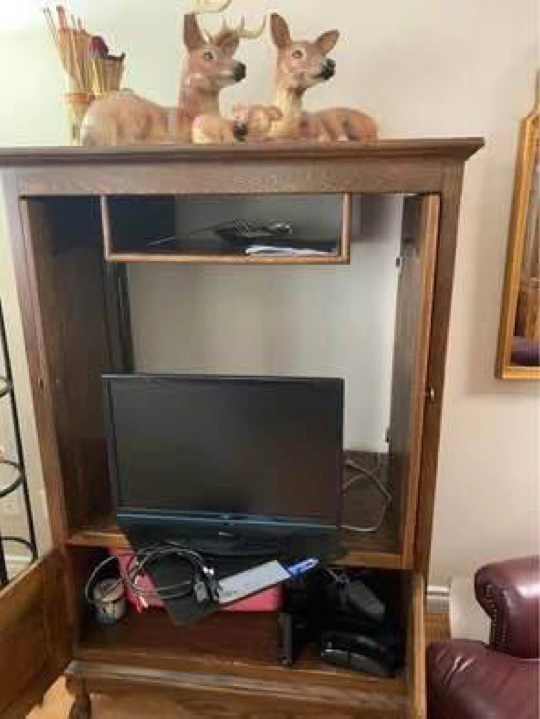 Wooden Oak Media Cabinet - photo 3
