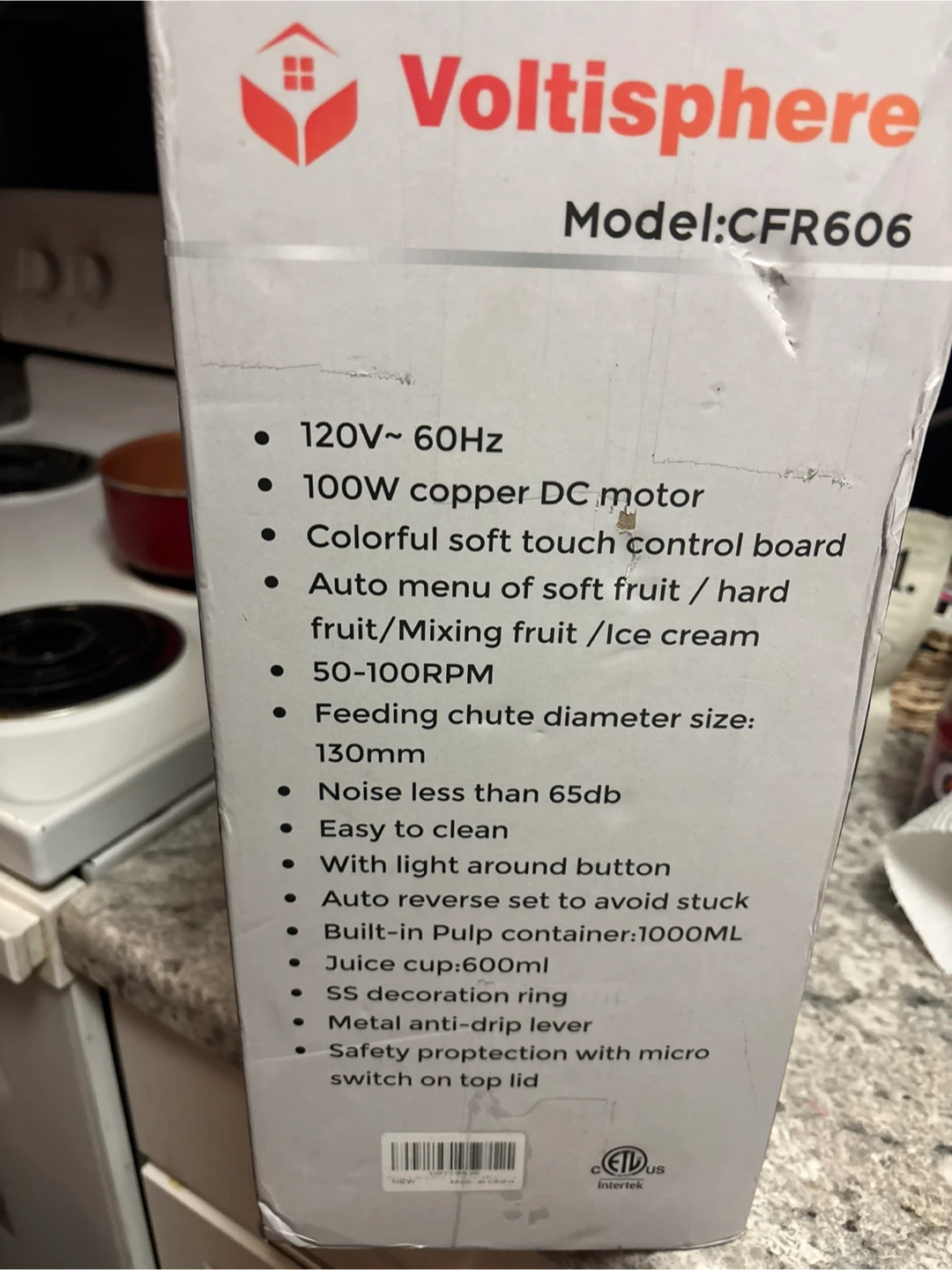 Voltisphere CFR606 Slow Juicer 100W DC Motor - photo 3