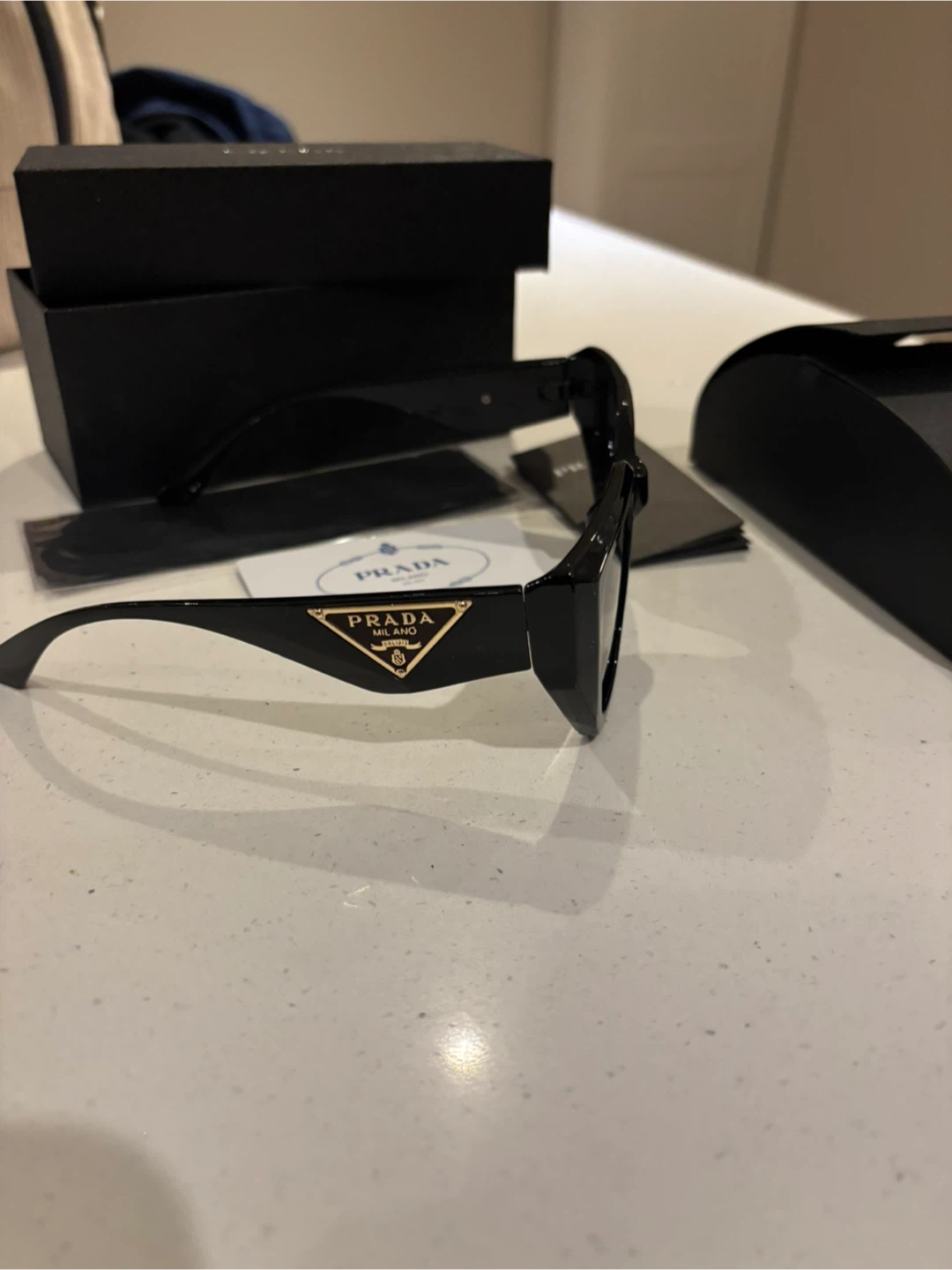 Prada Black Sunglasses with Case and Box - photo 2