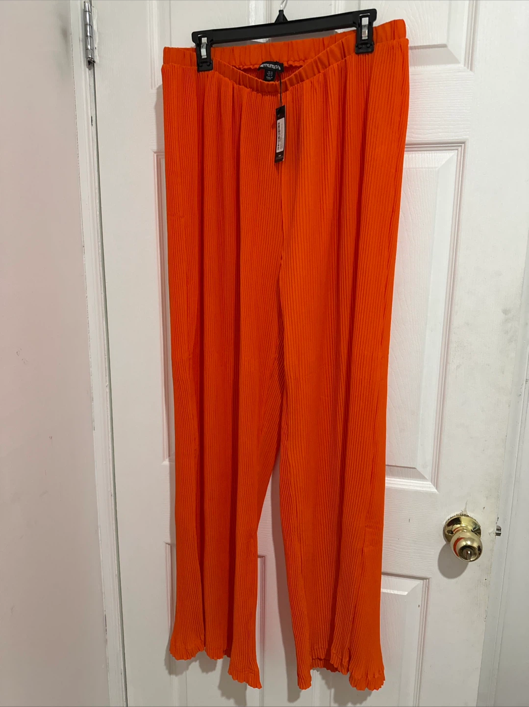 PRETTYLITTLETHING Orange Leg Pants Size 10